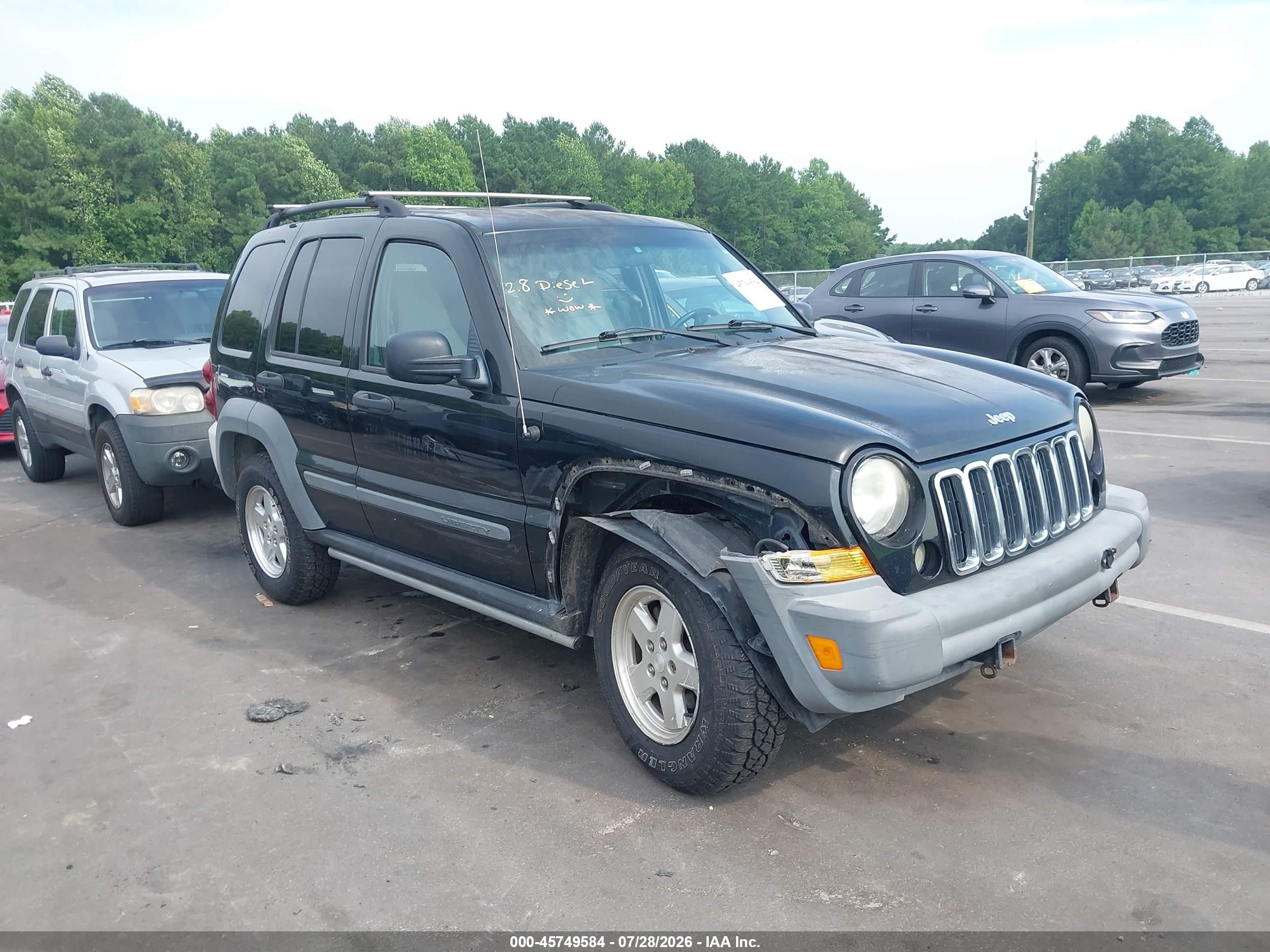 2006 Jeep Liberty Sport Black vin: 1J4GL48526W115261