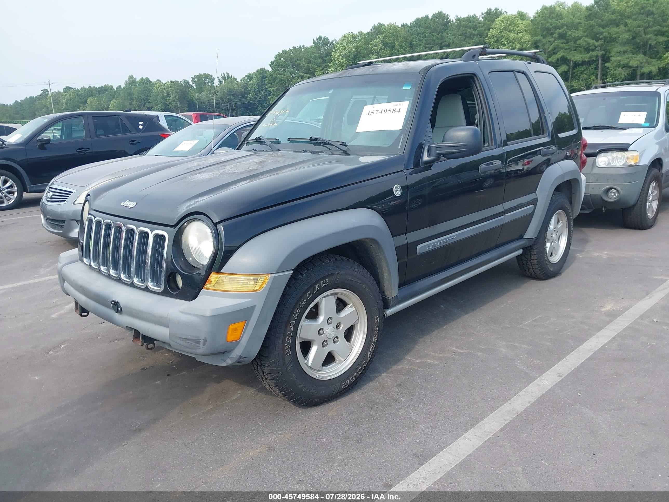 2006 Jeep Liberty Sport Black vin: 1J4GL48526W115261