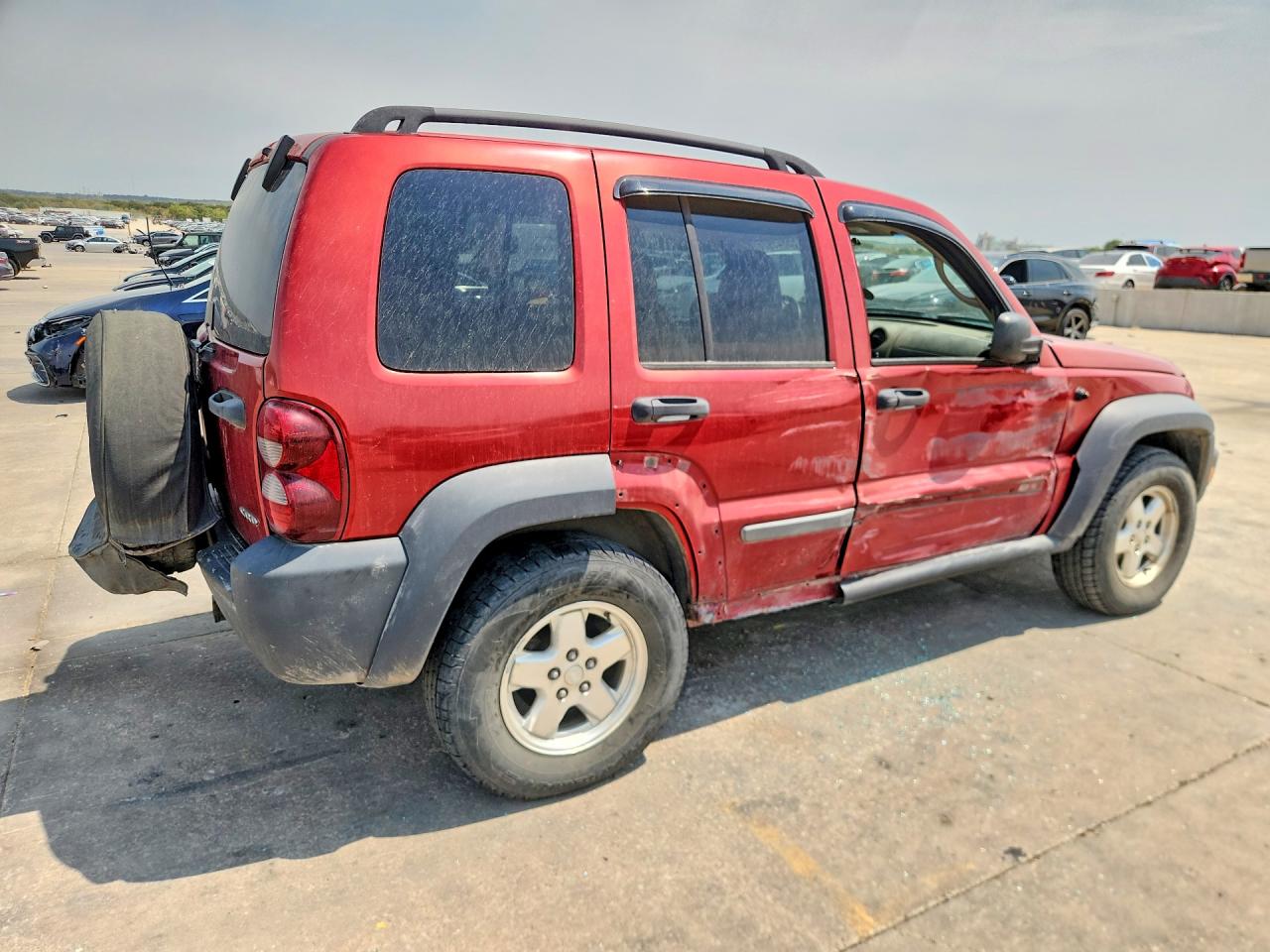 2006 Jeep Liberty Sport Red vin: 1J4GL48556W105372