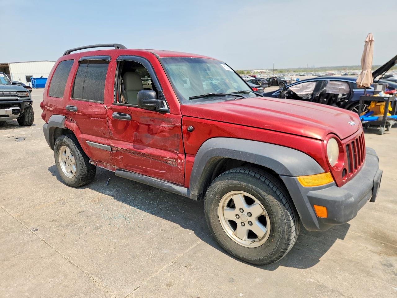 2006 Jeep Liberty Sport Red vin: 1J4GL48556W105372