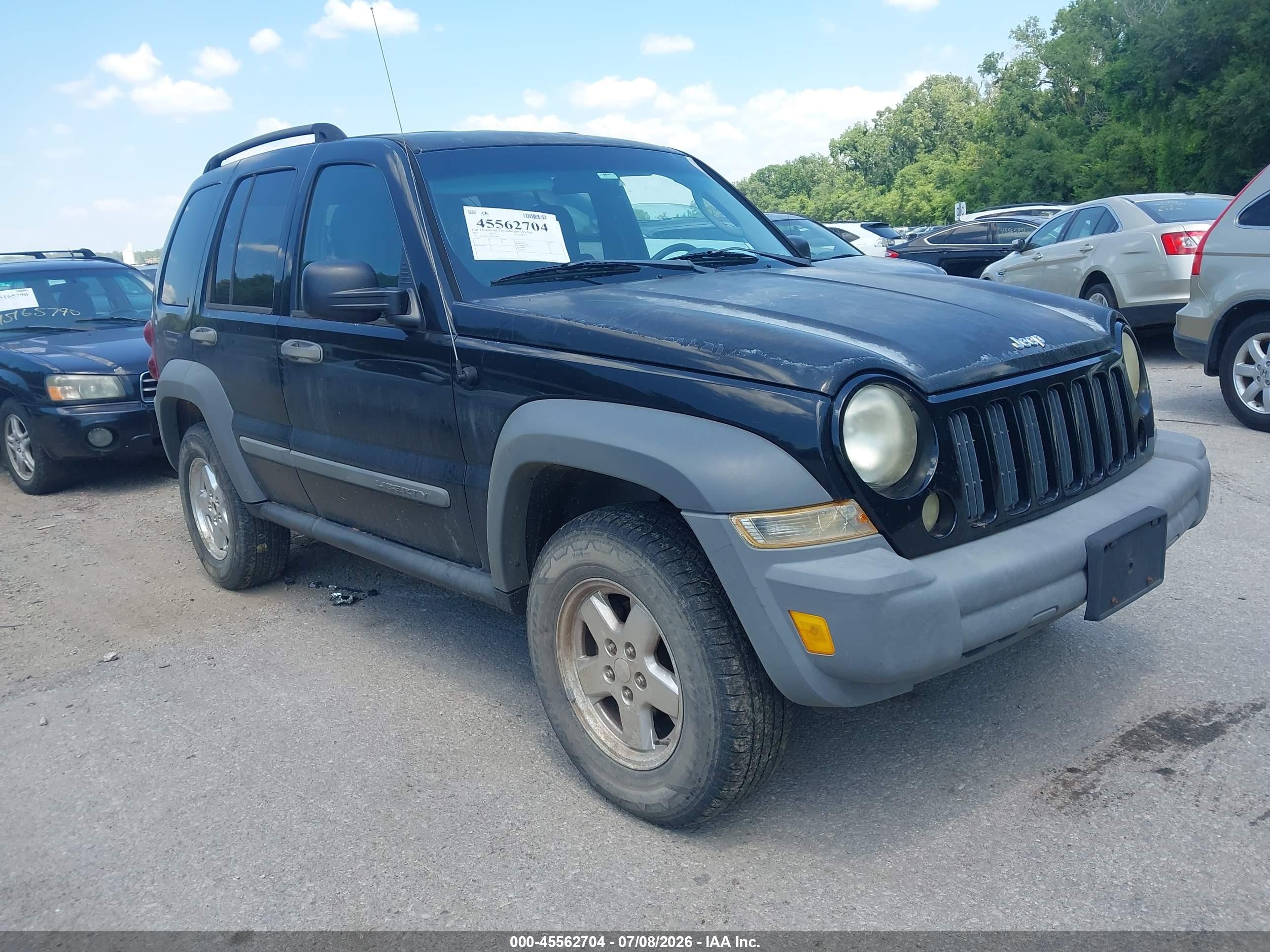 2005 Jeep Liberty Sport Black vin: 1J4GL48565W655498