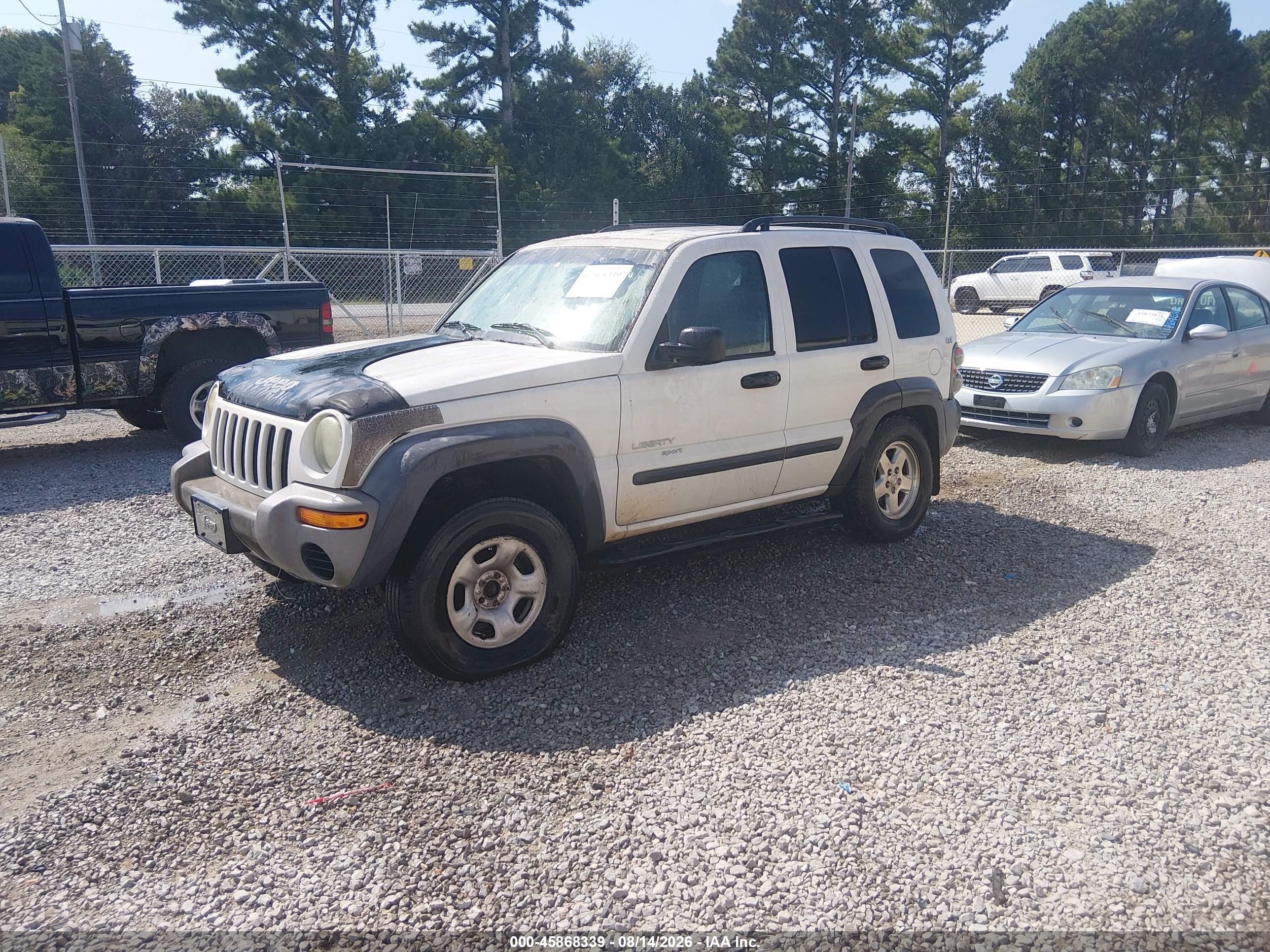 2004 Jeep Liberty Sport White vin: 1J4GL48K04W108800