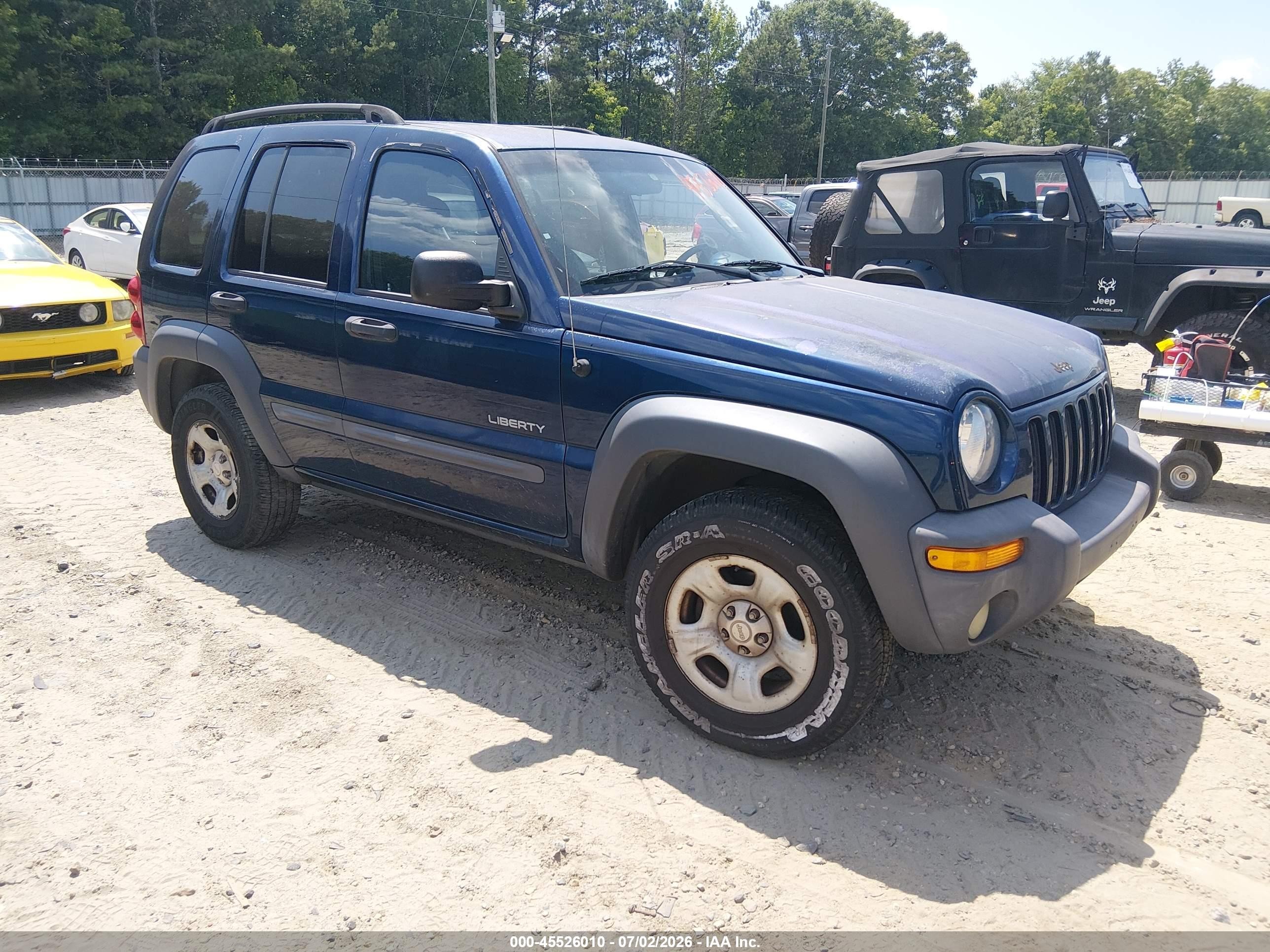 2004 Jeep Liberty Sport Blue vin: 1J4GL48K04W160265