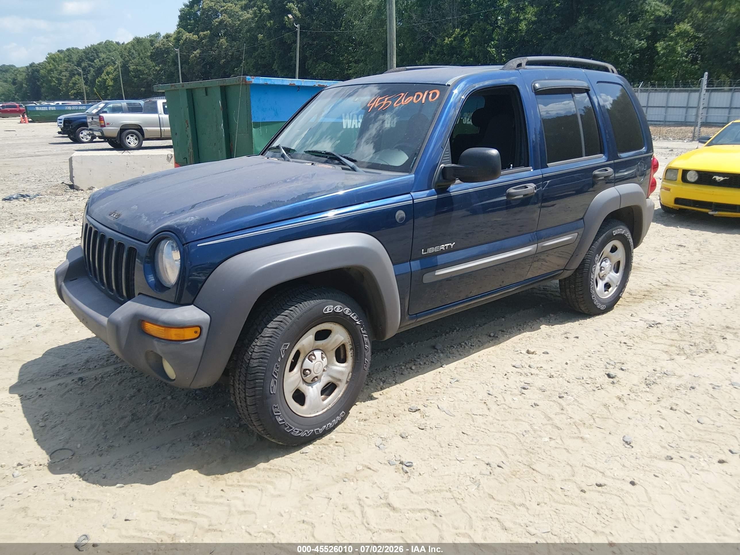 2004 Jeep Liberty Sport Blue vin: 1J4GL48K04W160265
