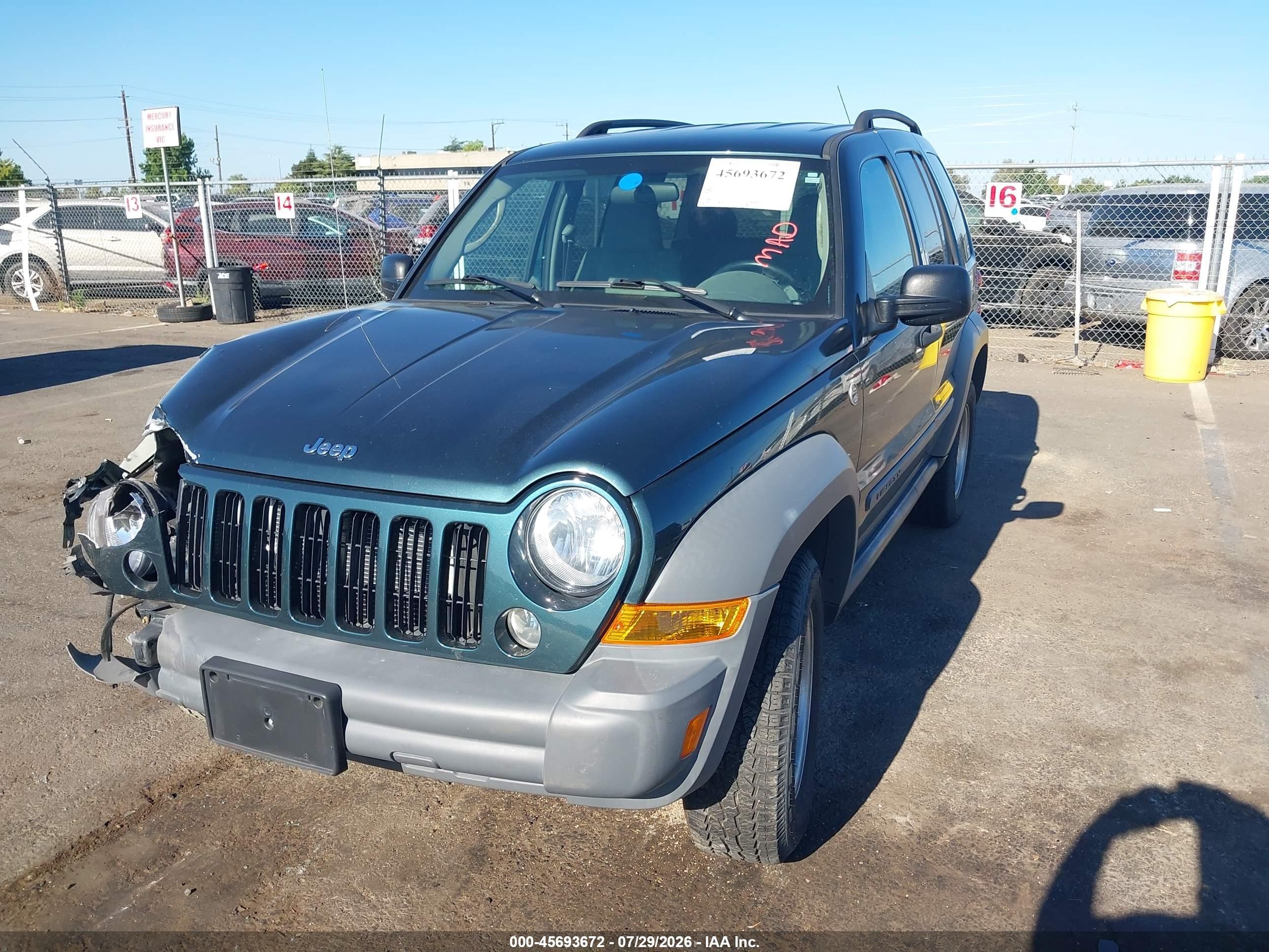 2006 Jeep Liberty Sport Green vin: 1J4GL48K06W125762