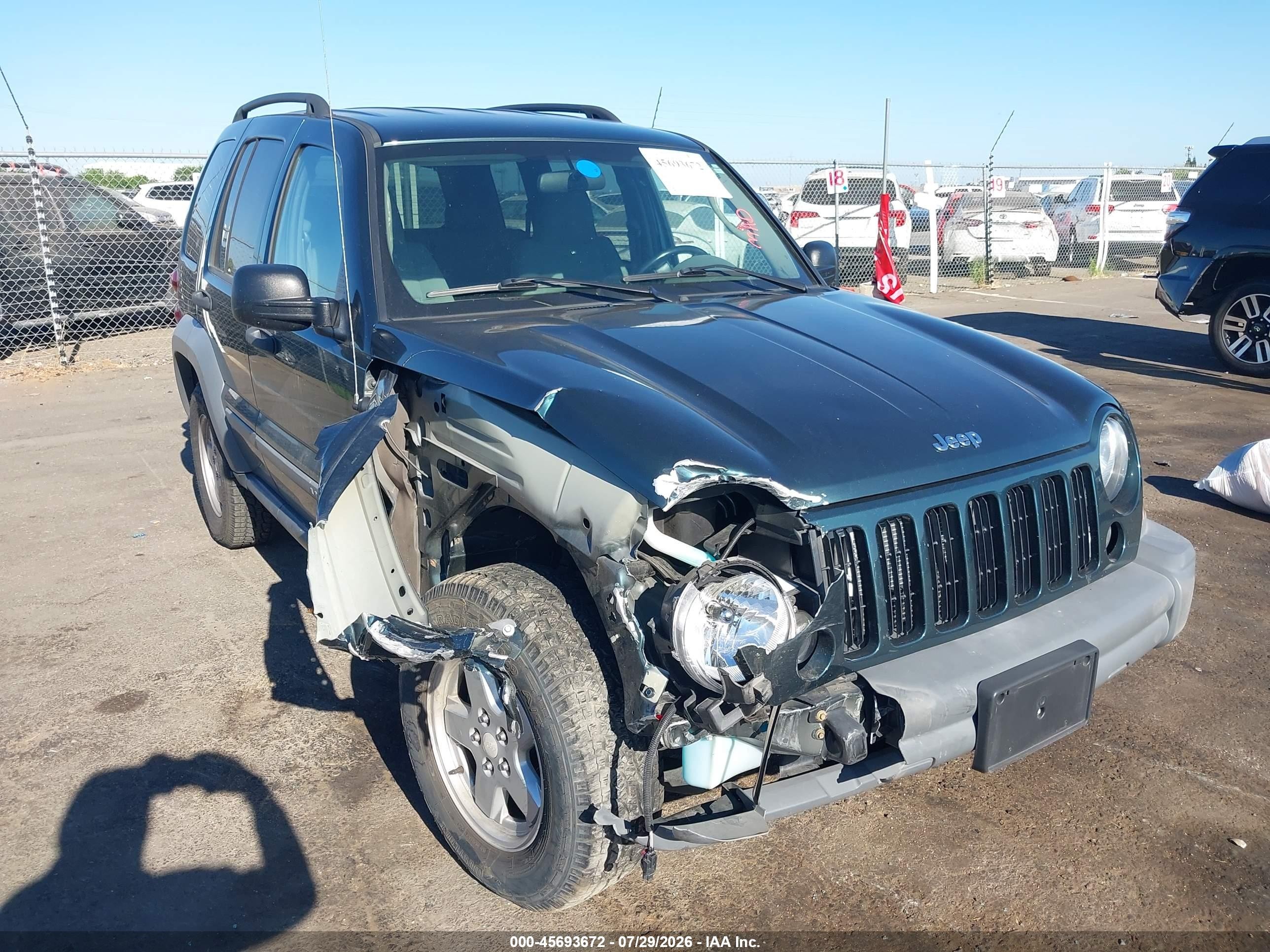 2006 Jeep Liberty Sport Green vin: 1J4GL48K06W125762