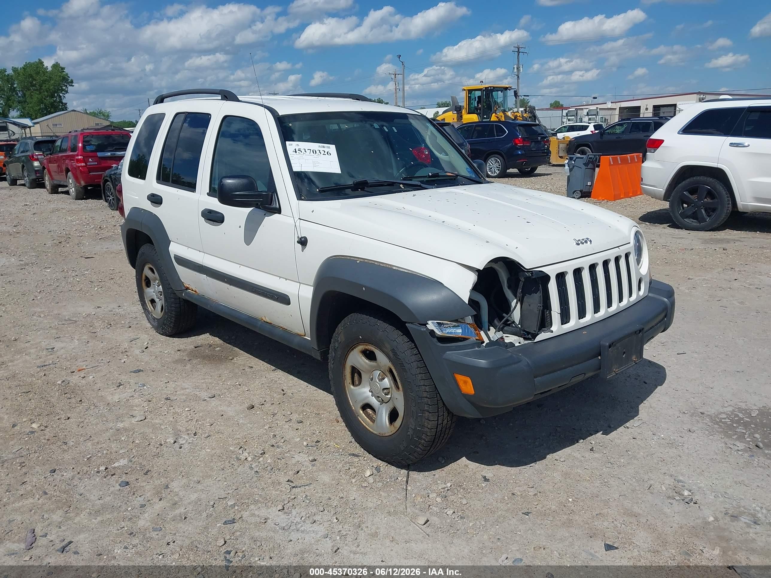 2006 Jeep Liberty Sport White vin: 1J4GL48K06W279923
