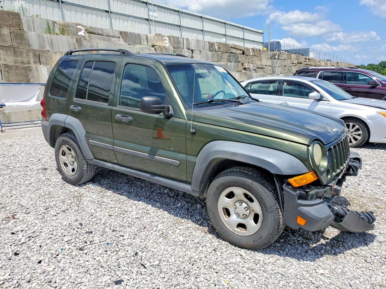 2007 Jeep Liberty Sport Green vin: 1J4GL48K07W693981