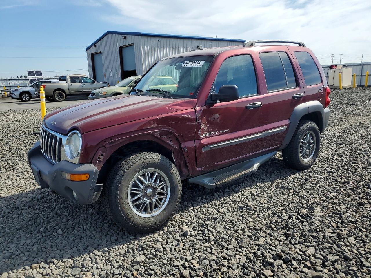2002 Jeep Liberty Sport Red vin: 1J4GL48K12W164211