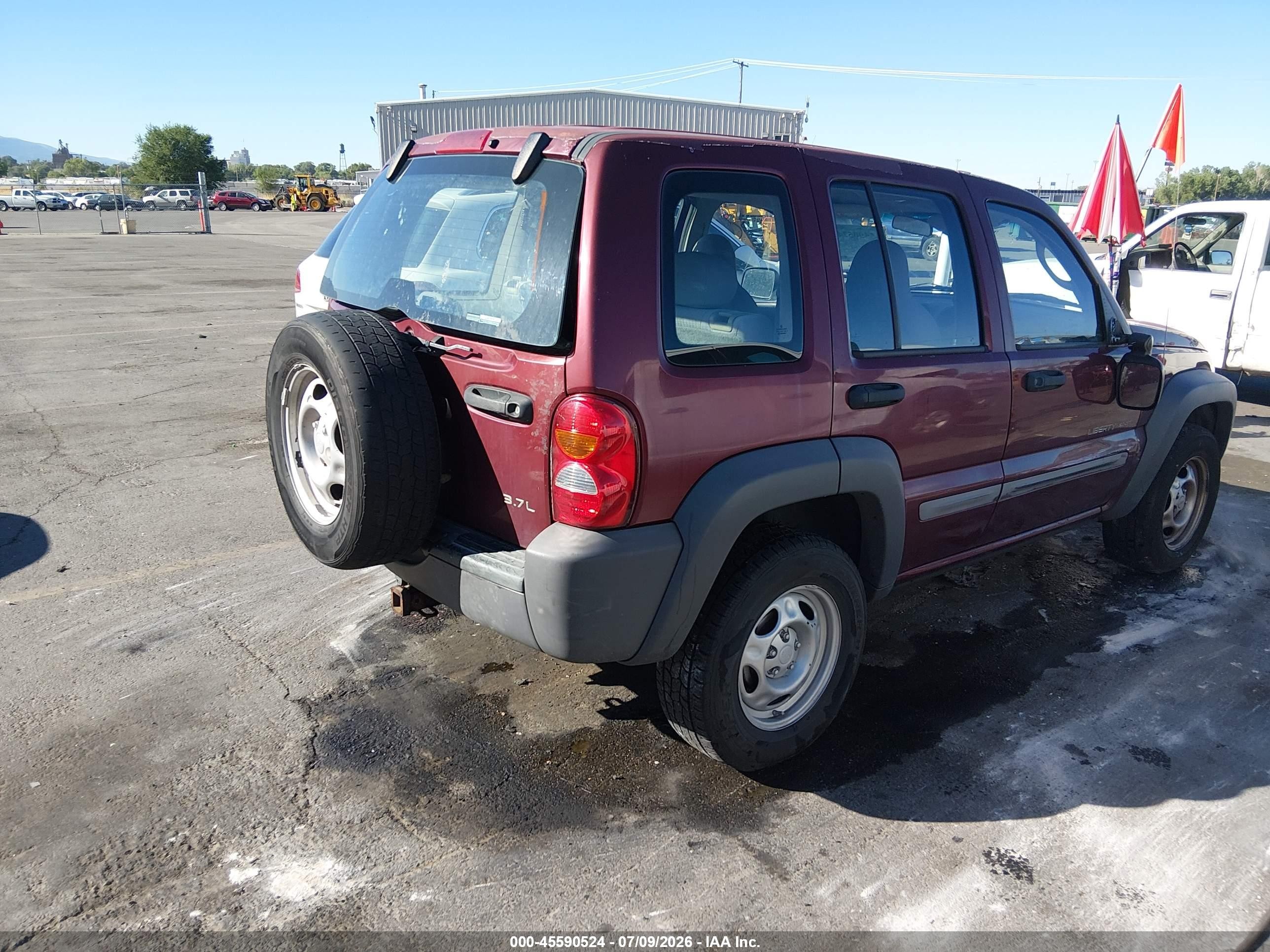 2002 Jeep Liberty Sport Burgundy vin: 1J4GL48K12W276572