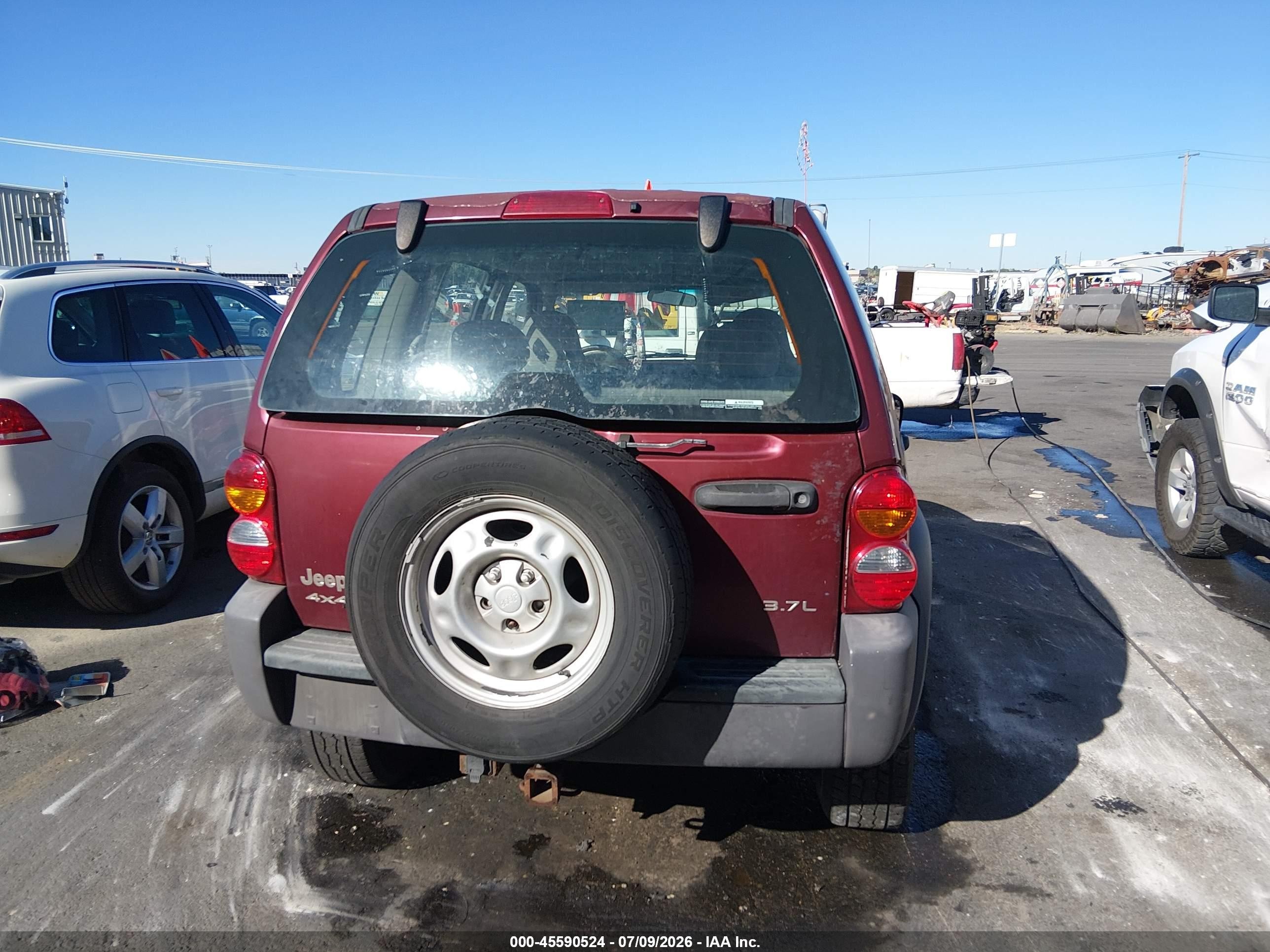2002 Jeep Liberty Sport Burgundy vin: 1J4GL48K12W276572