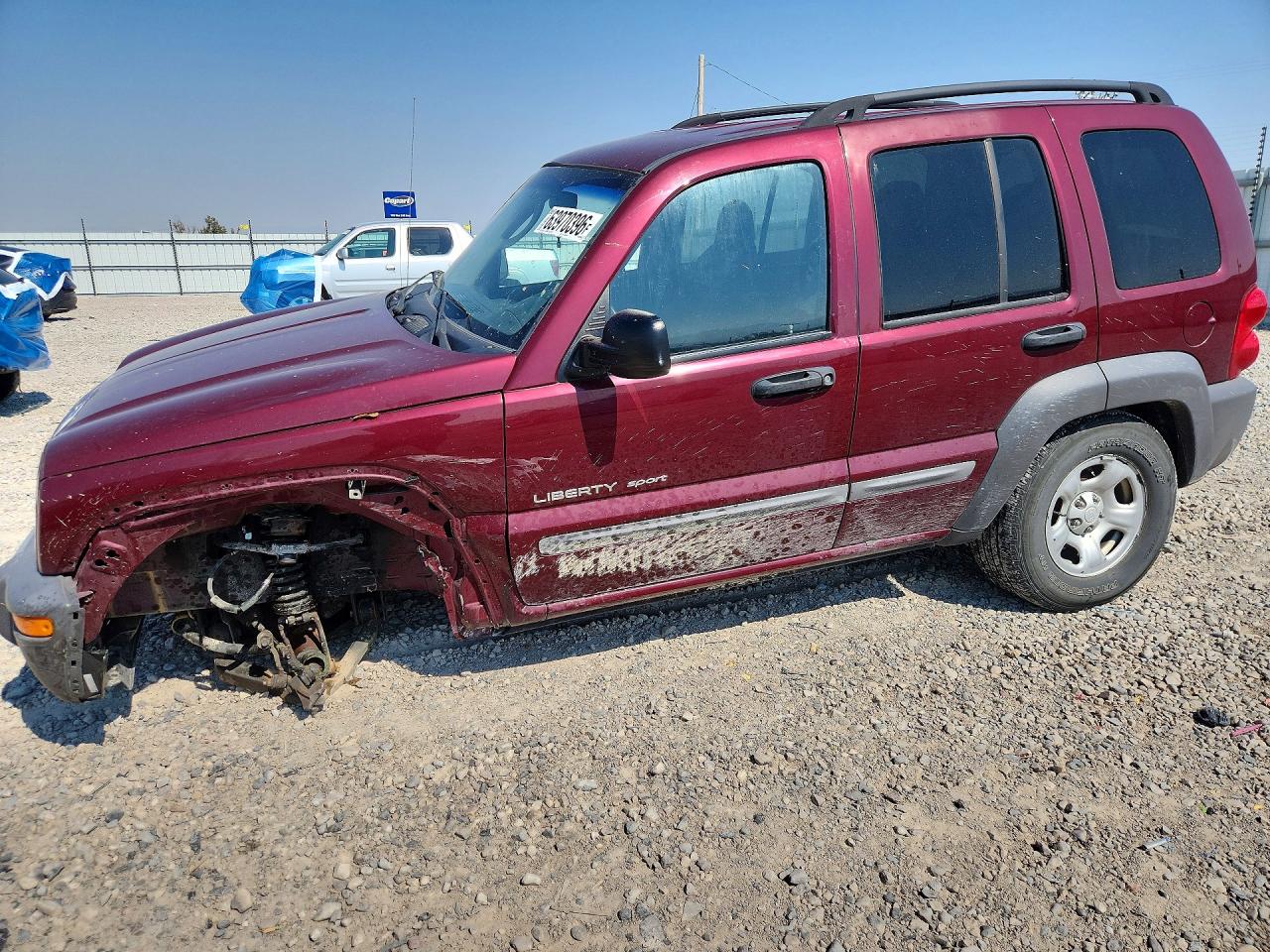 2002 Jeep Liberty Sport Burgundy vin: 1J4GL48K12W296207