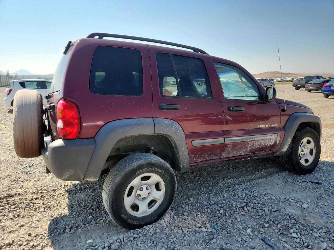 2002 Jeep Liberty Sport Burgundy vin: 1J4GL48K12W296207