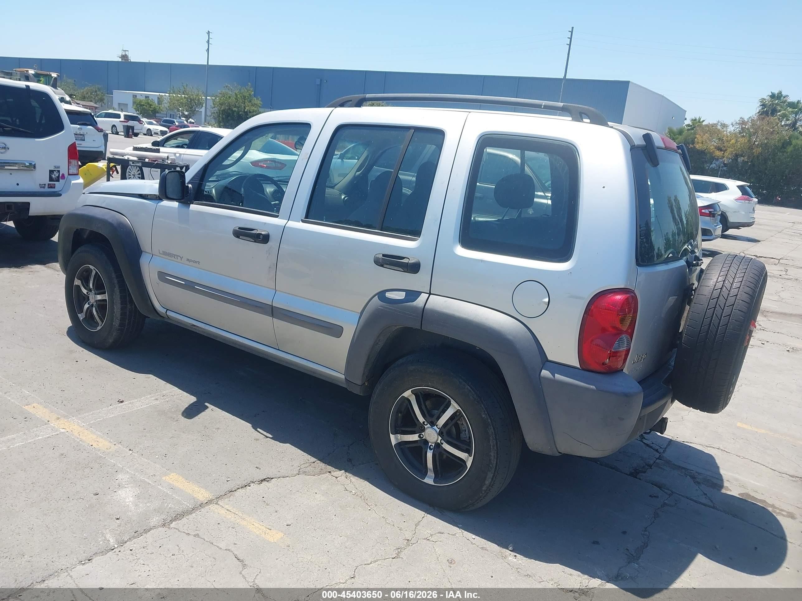 2003 Jeep Liberty Sport Silver vin: 1J4GL48K13W548863