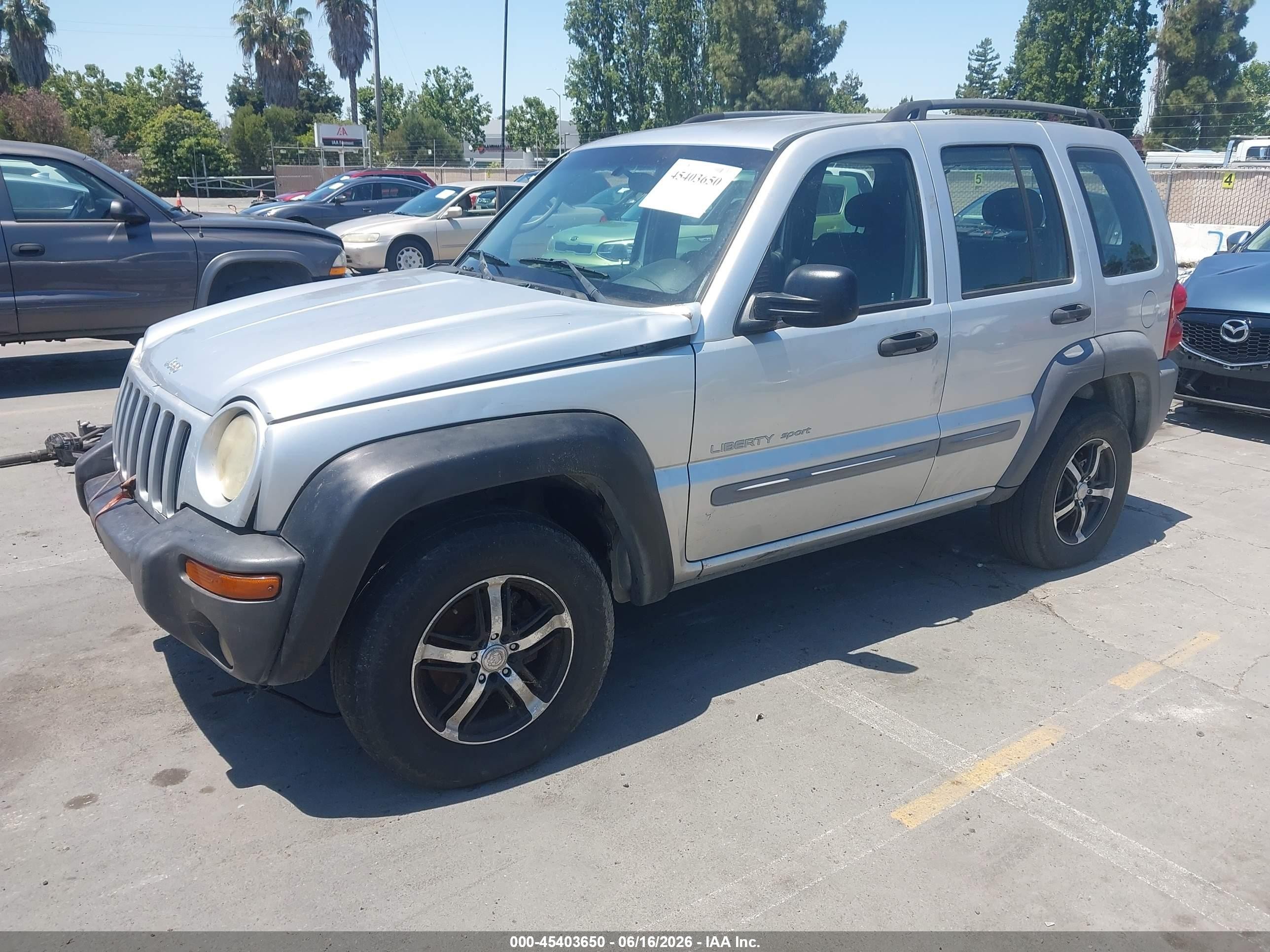 2003 Jeep Liberty Sport Silver vin: 1J4GL48K13W548863