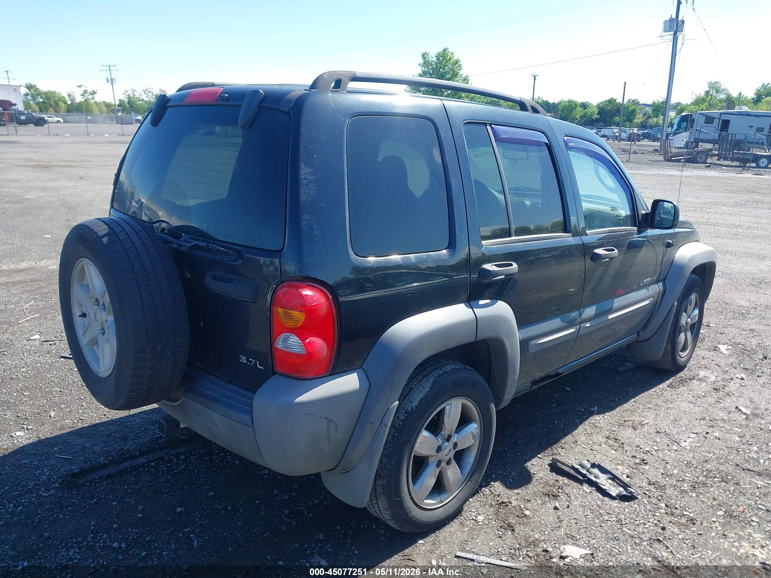 2004 Jeep Liberty Sport Black vin: 1J4GL48K14W177494