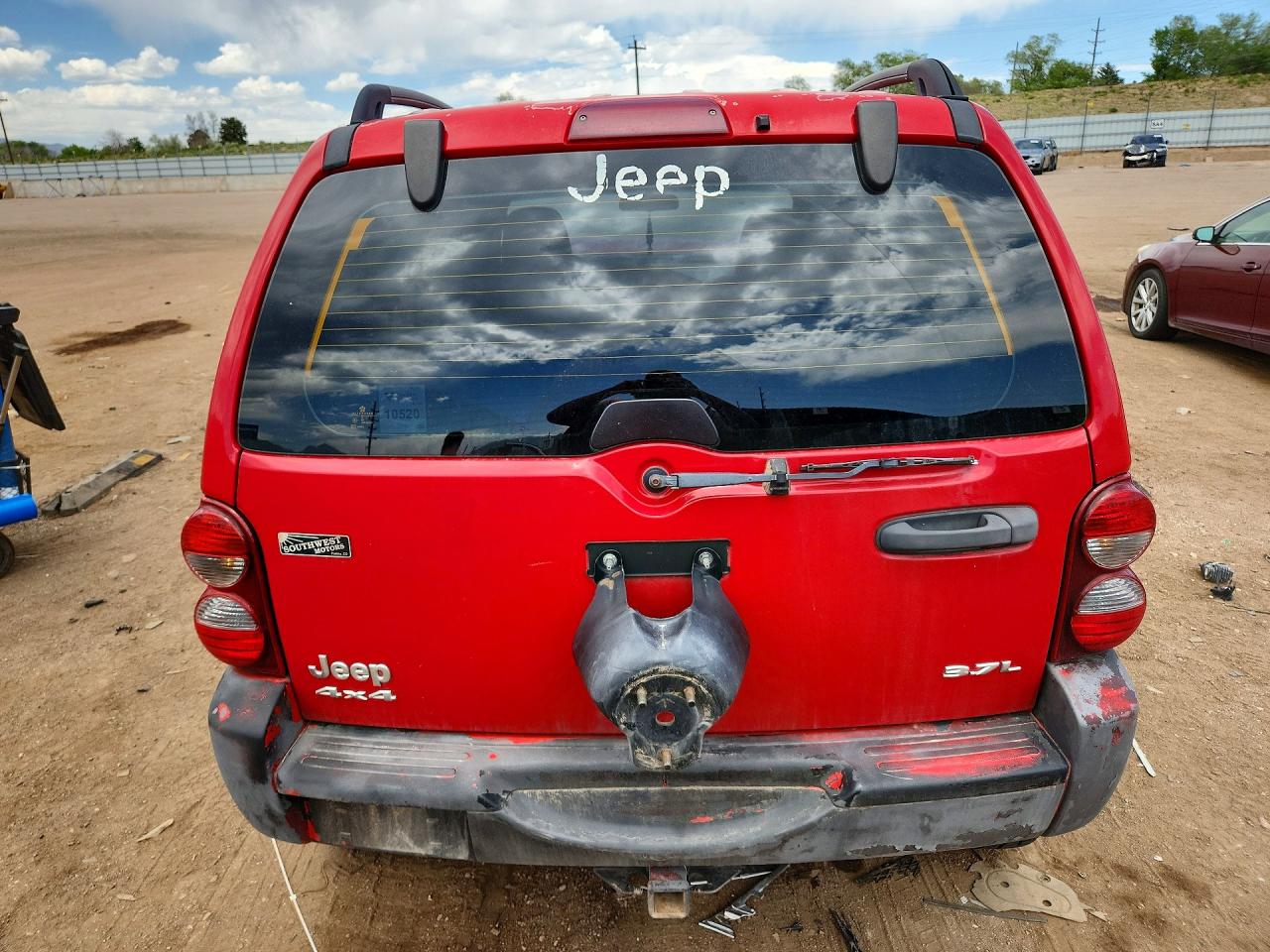 2005 Jeep Liberty Sport Красный vin: 1J4GL48K15W505482