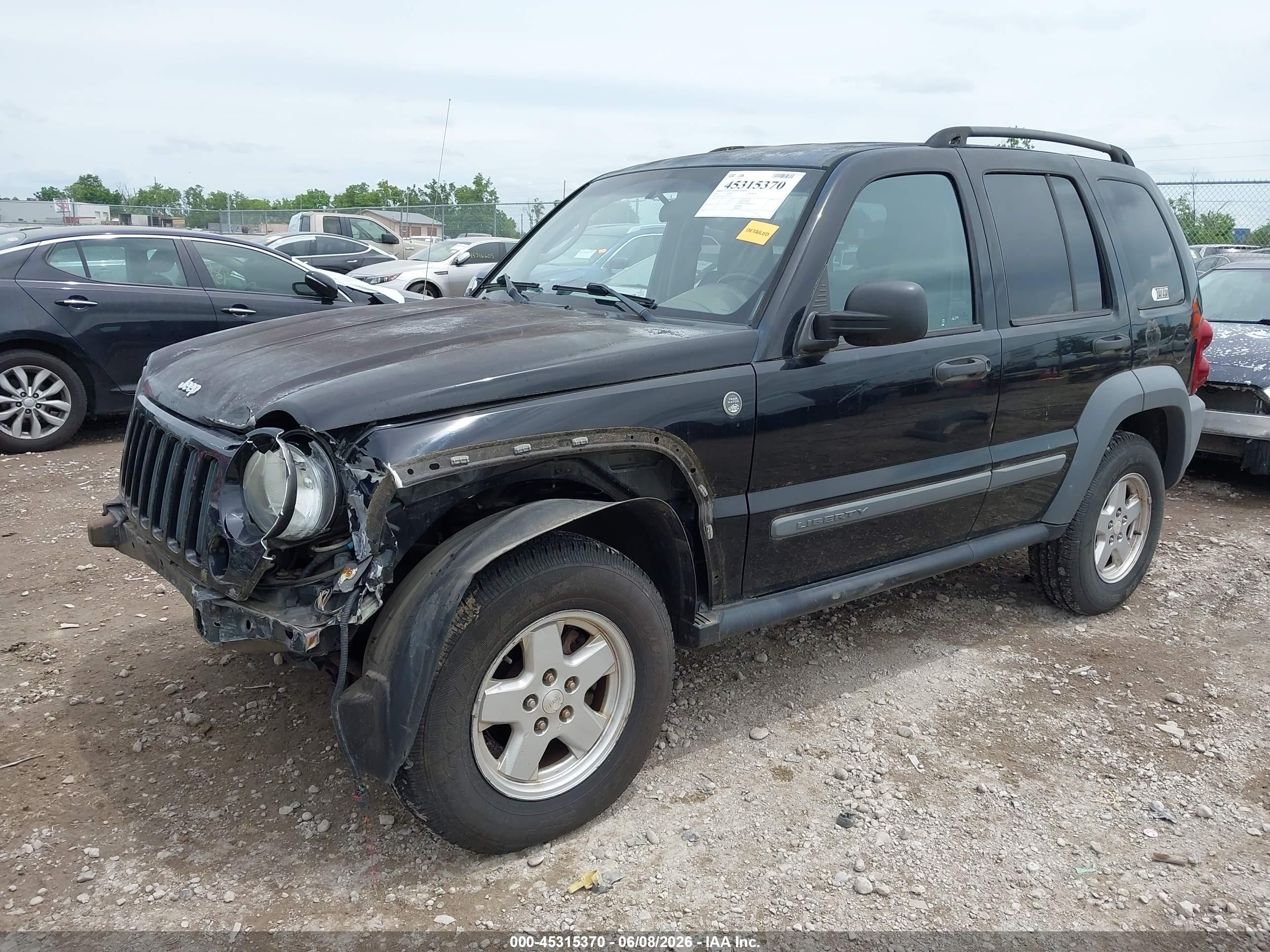 2005 Jeep Liberty Sport Black vin: 1J4GL48K15W555427