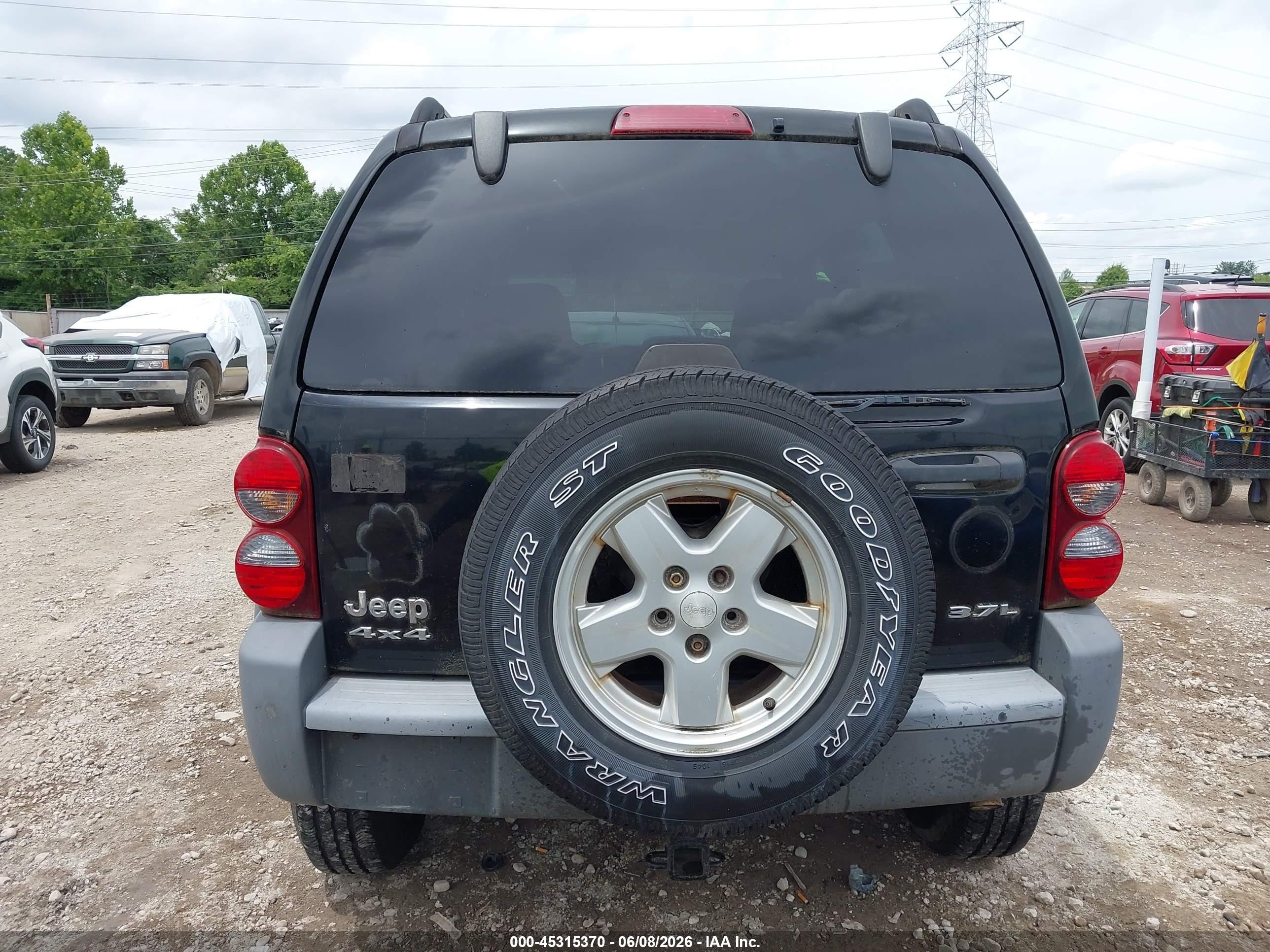 2005 Jeep Liberty Sport Black vin: 1J4GL48K15W555427