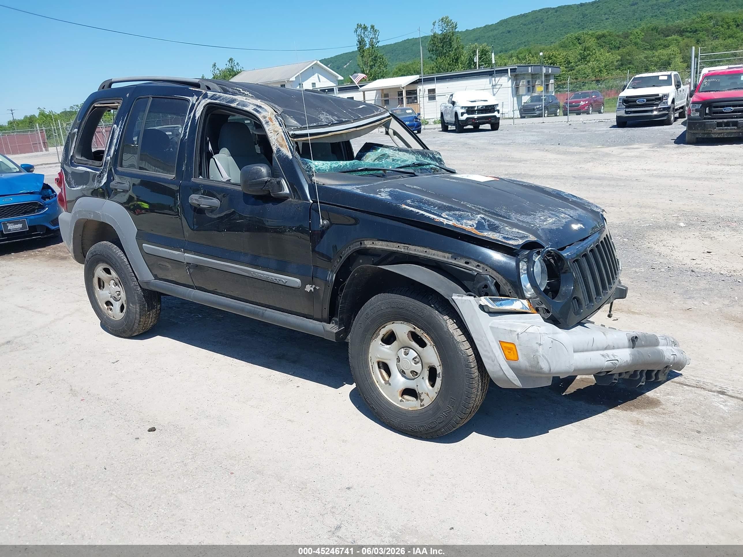 2005 Jeep Liberty Sport Black vin: 1J4GL48K15W570185
