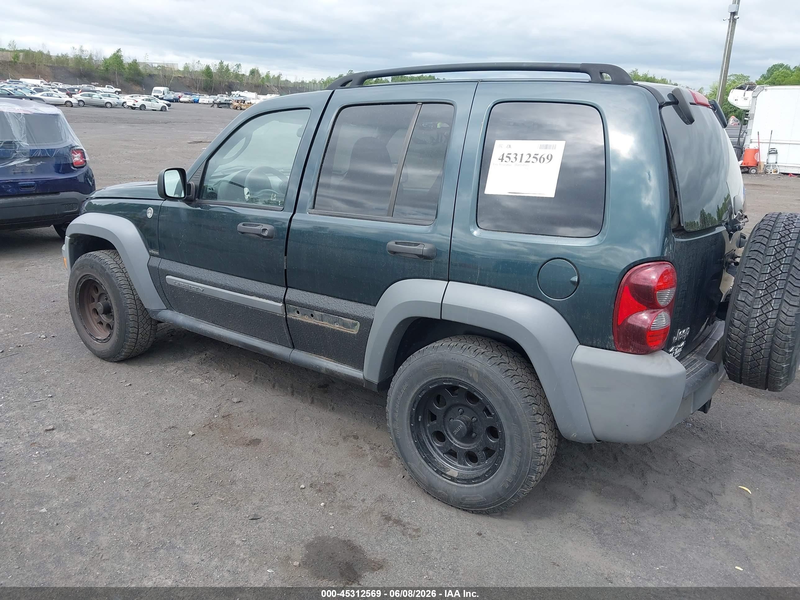 2005 Jeep Liberty Sport Green vin: 1J4GL48K15W638601