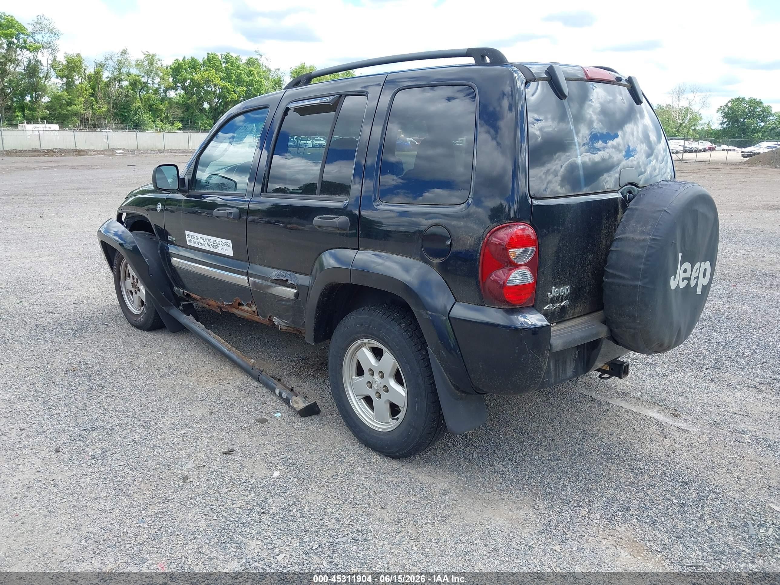 2006 Jeep Liberty Sport Black vin: 1J4GL48K16W246221