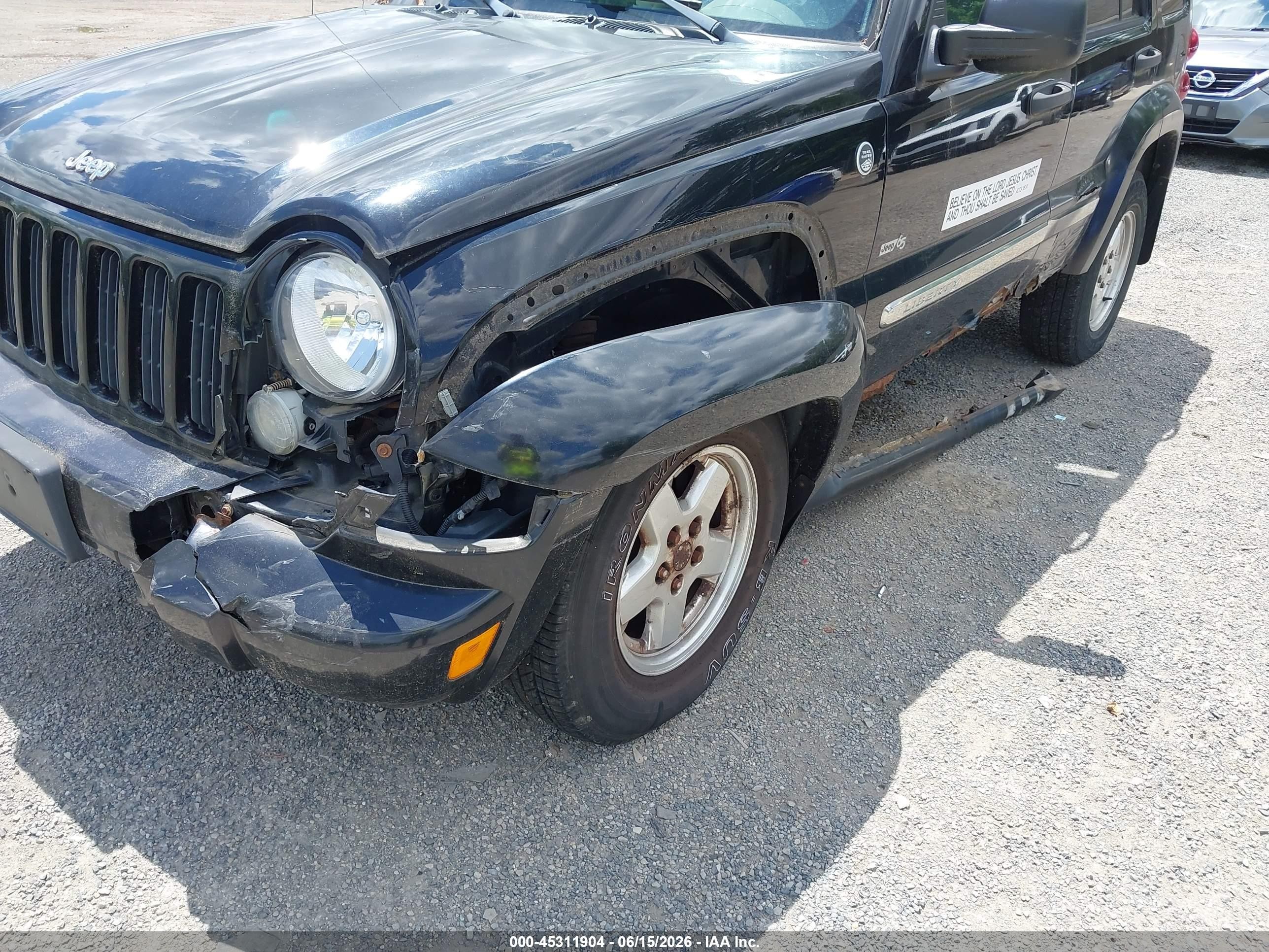 2006 Jeep Liberty Sport Black vin: 1J4GL48K16W246221