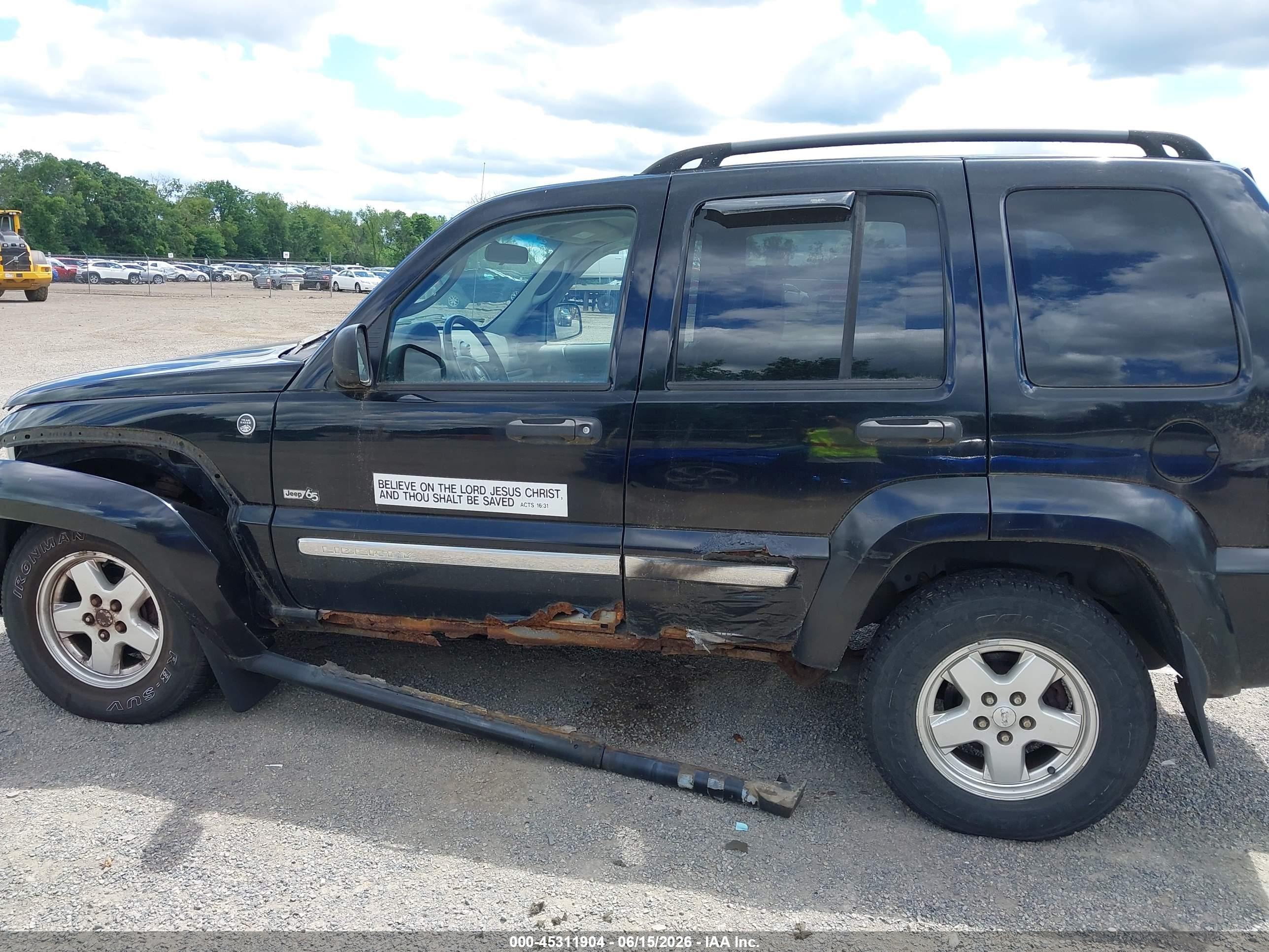 2006 Jeep Liberty Sport Black vin: 1J4GL48K16W246221