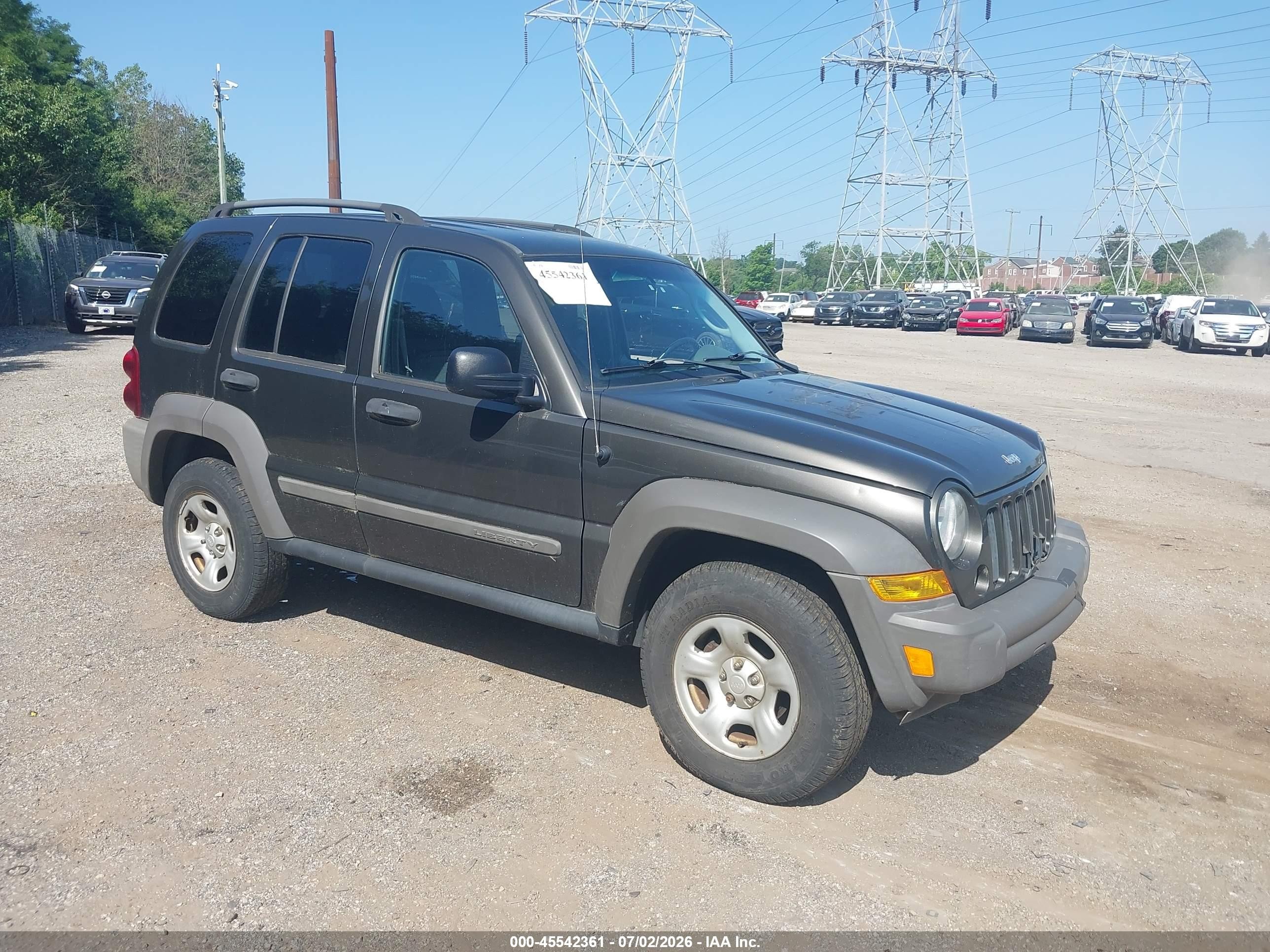 2006 Jeep Liberty Sport Серый vin: 1J4GL48K16W249099