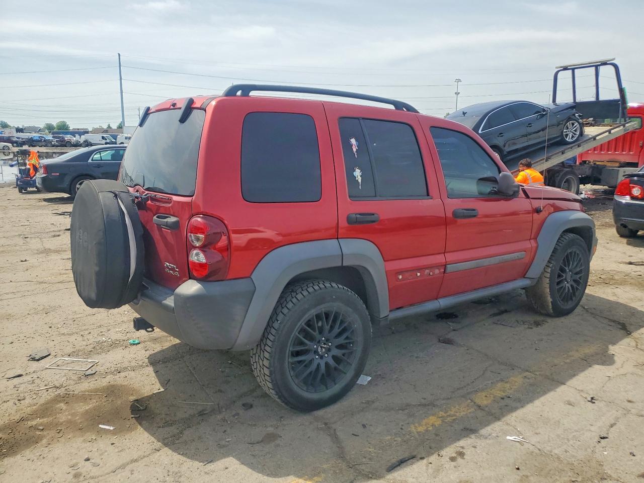 2007 Jeep Liberty Sport Red vin: 1J4GL48K17W694301
