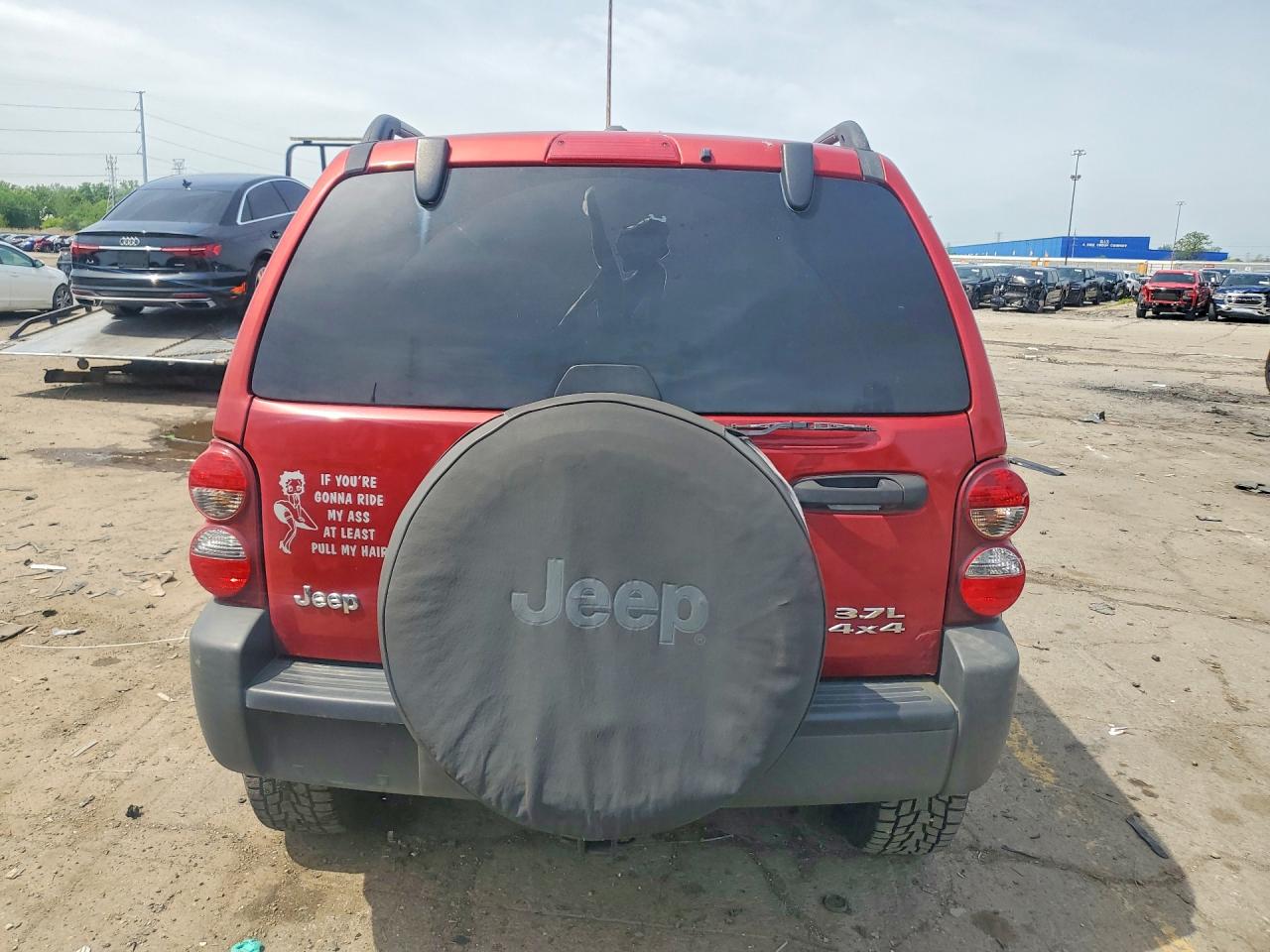 2007 Jeep Liberty Sport Red vin: 1J4GL48K17W694301