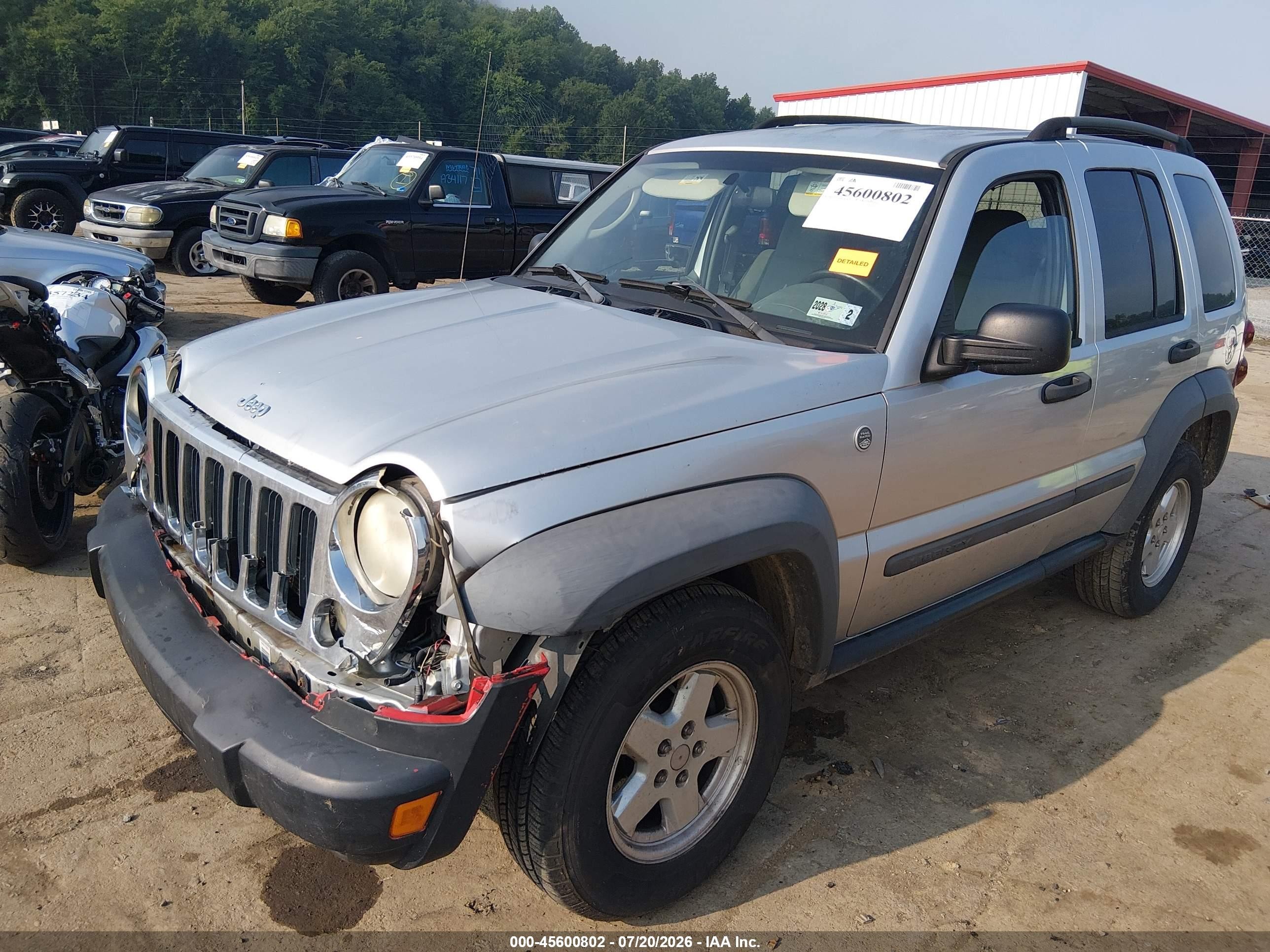 2007 Jeep Liberty Sport Silver vin: 1J4GL48K17W695254