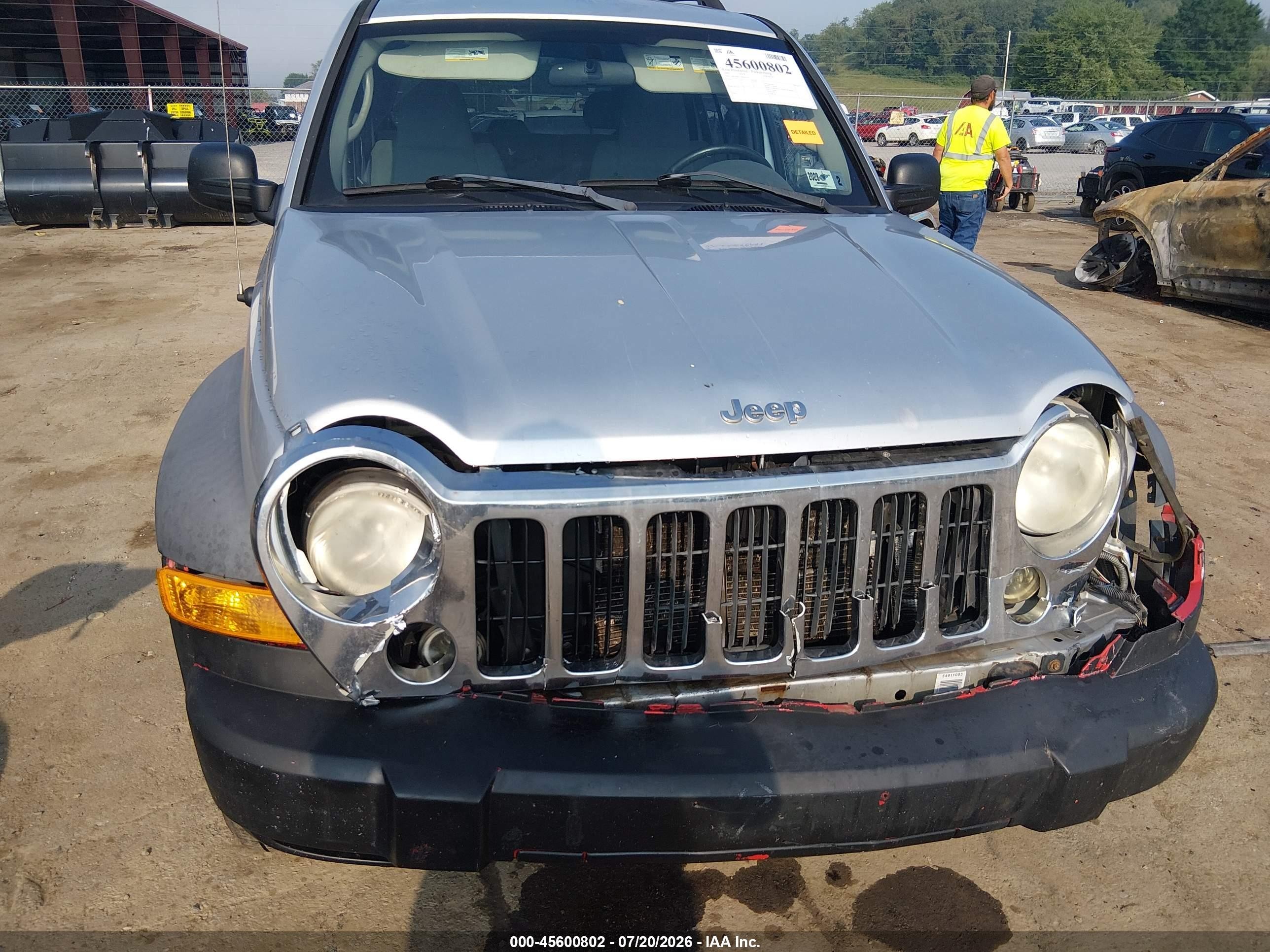 2007 Jeep Liberty Sport Silver vin: 1J4GL48K17W695254