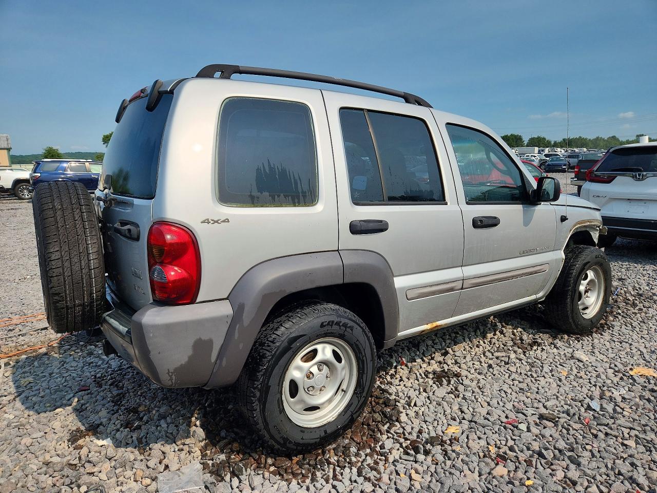 2002 Jeep Liberty Sport Silver vin: 1J4GL48K22W256248