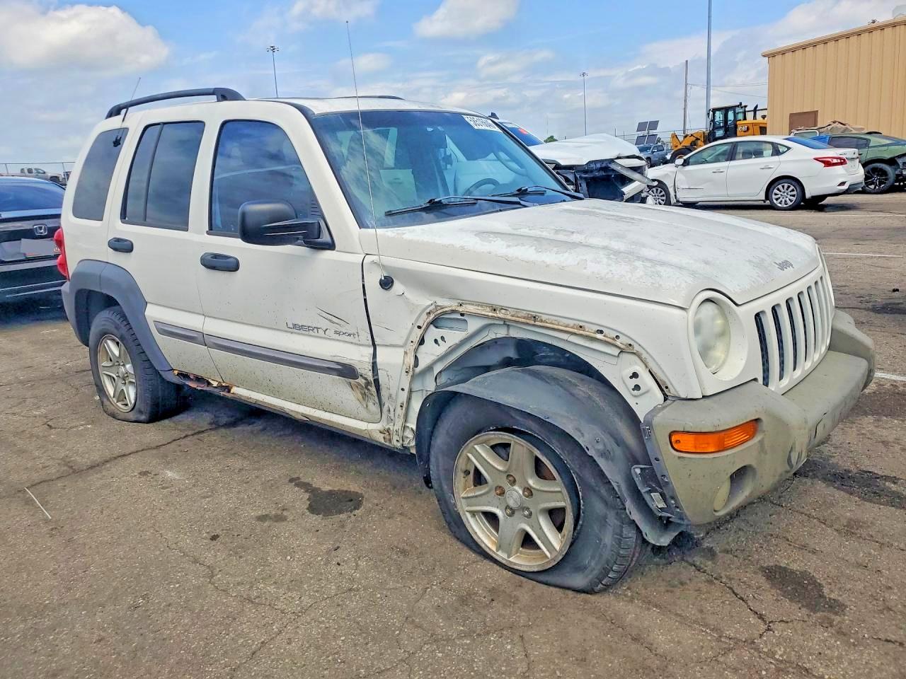 2003 Jeep Liberty Sport White vin: 1J4GL48K23W517489
