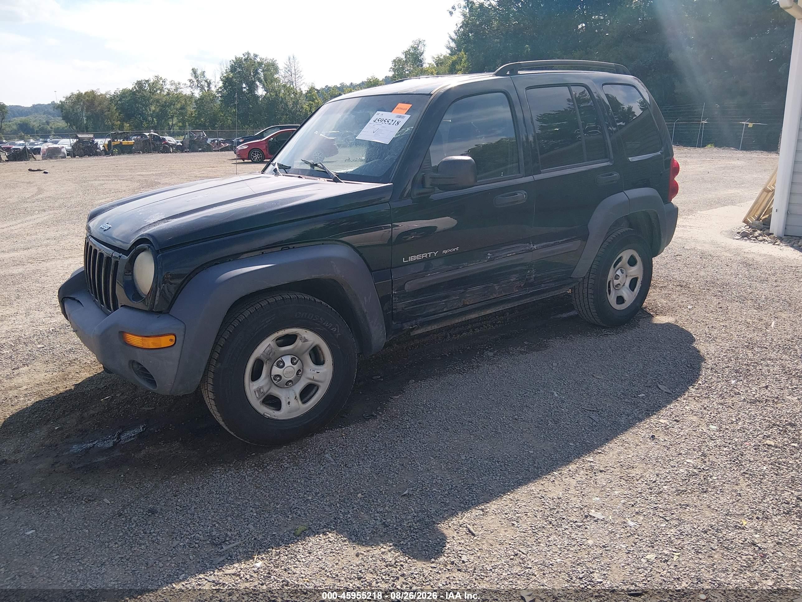 2003 Jeep Liberty Sport Черный vin: 1J4GL48K23W669675