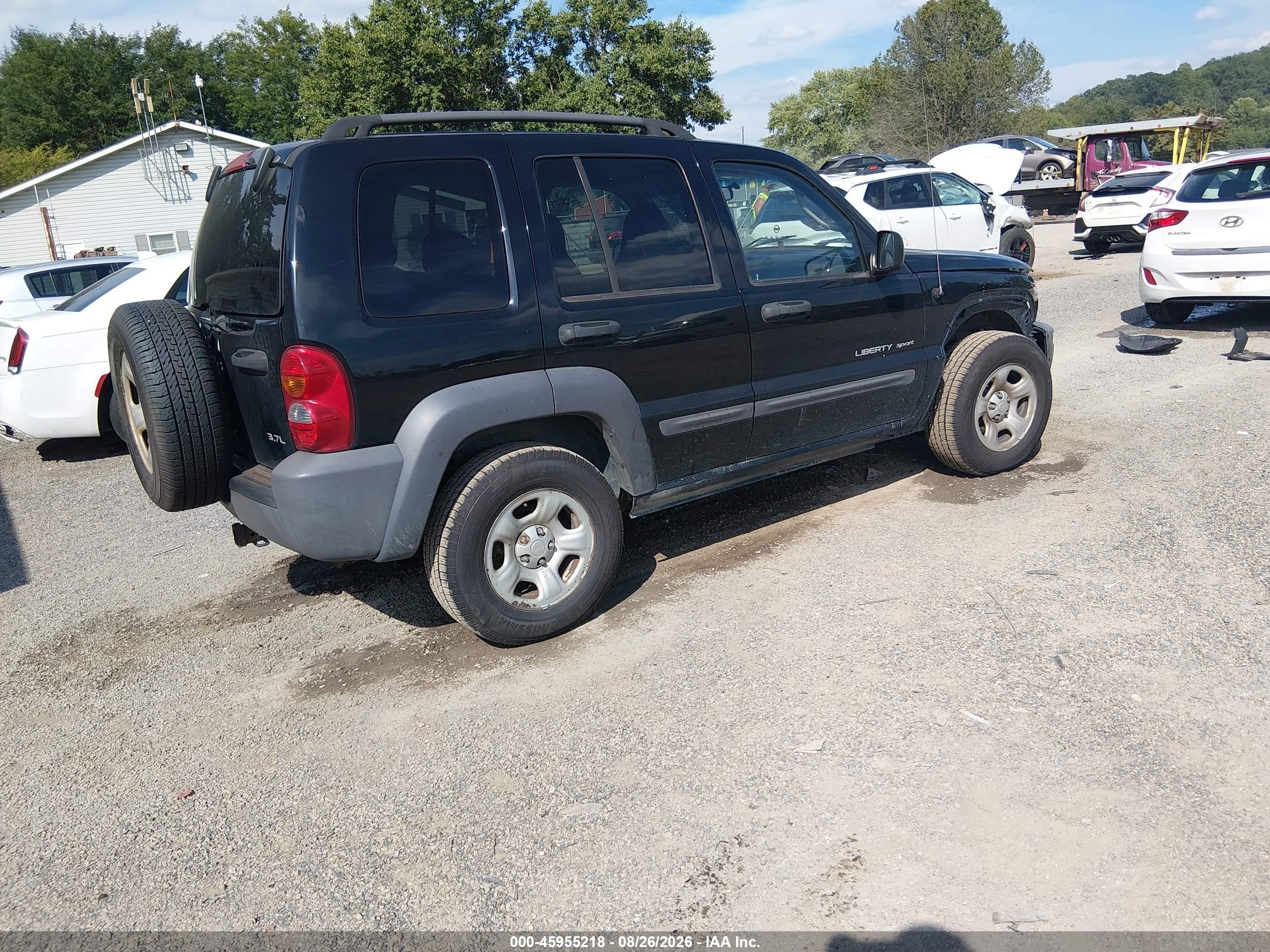 2003 Jeep Liberty Sport Черный vin: 1J4GL48K23W669675
