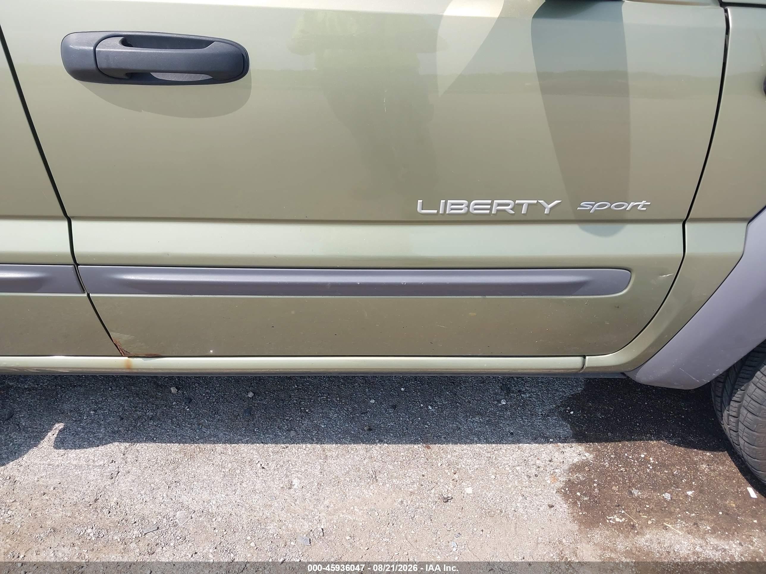 2003 Jeep Liberty Sport Зеленый vin: 1J4GL48K23W718180