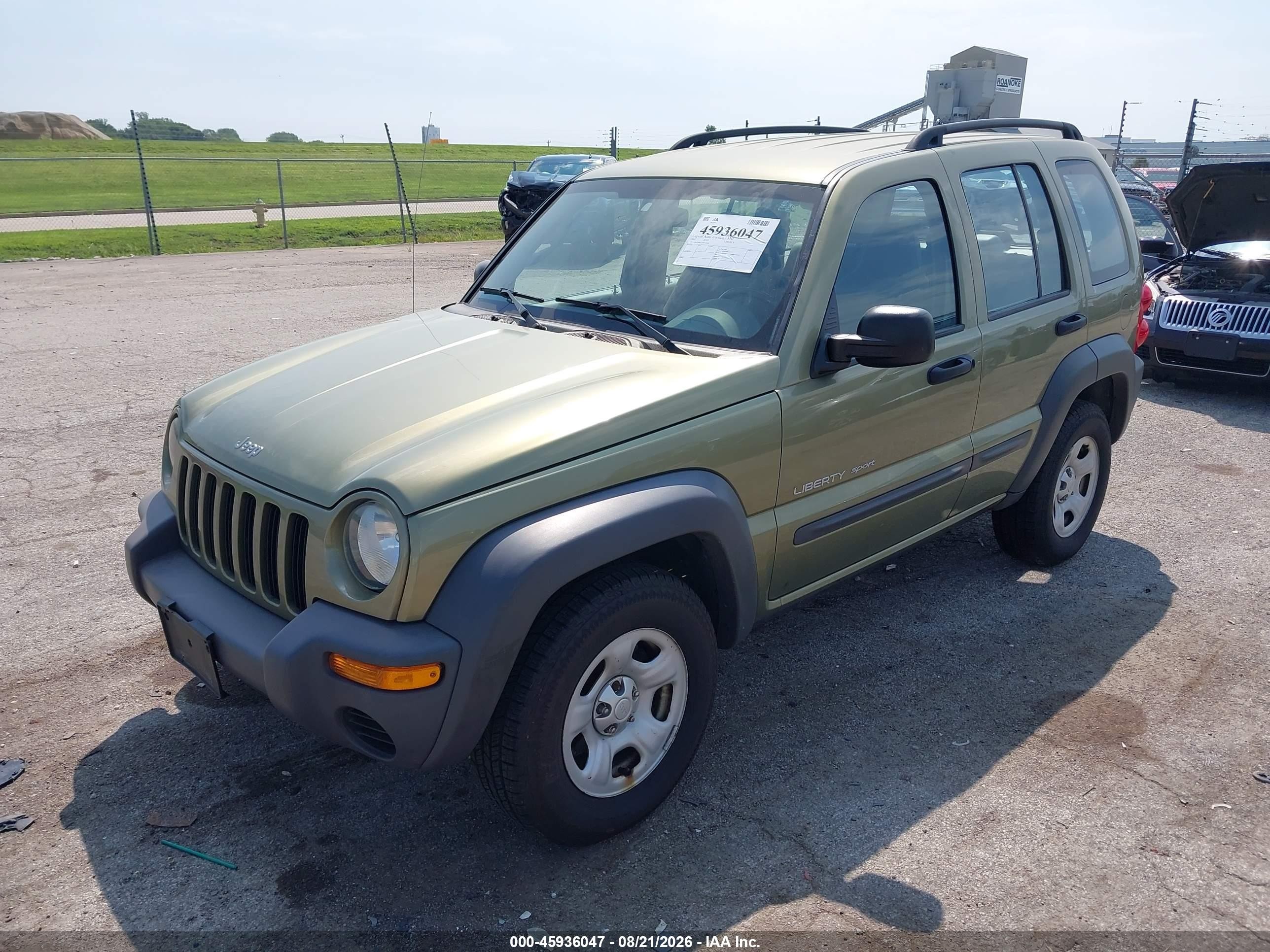 2003 Jeep Liberty Sport Зеленый vin: 1J4GL48K23W718180