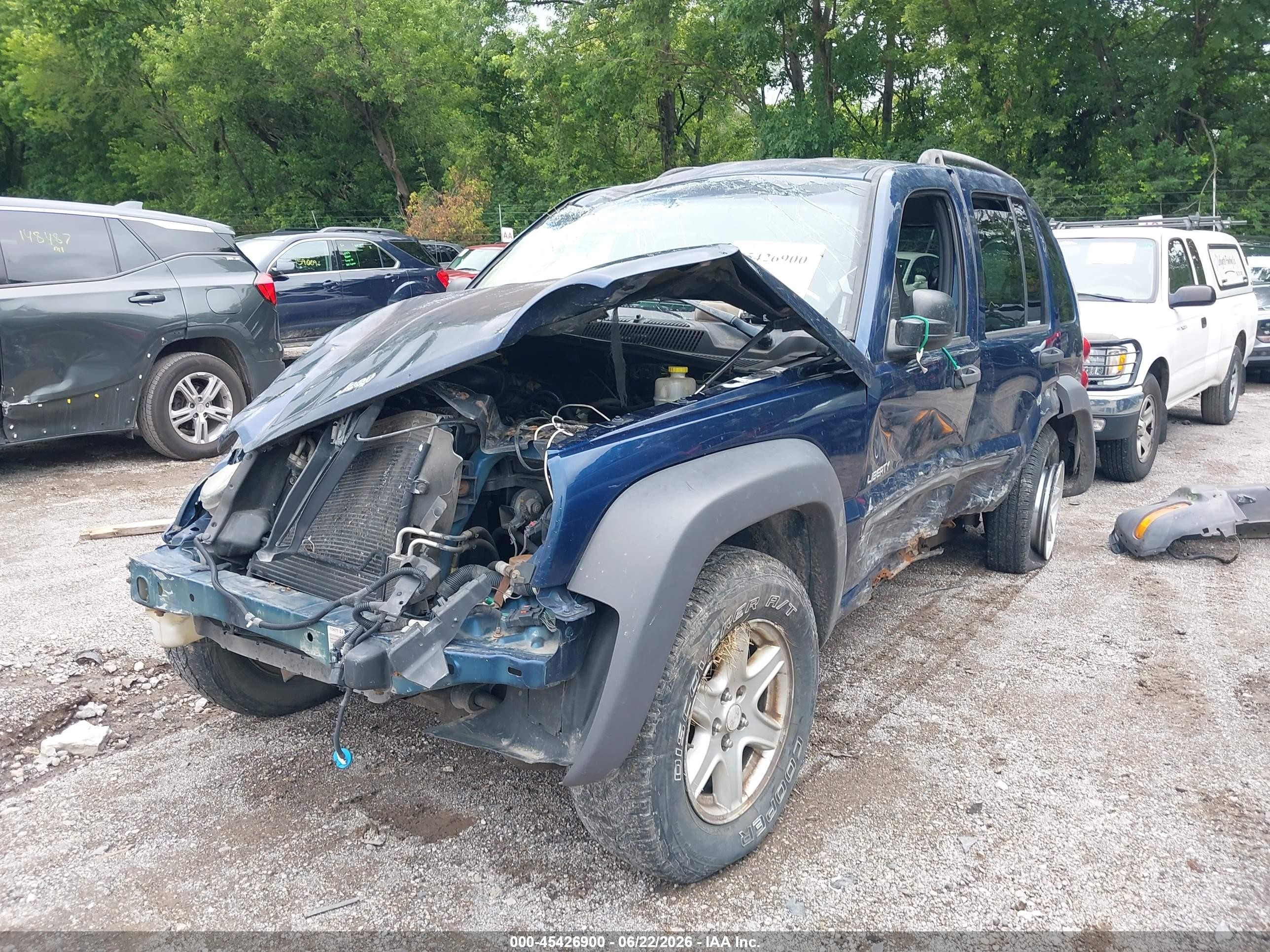 2004 Jeep Liberty Sport Blue vin: 1J4GL48K24W111908