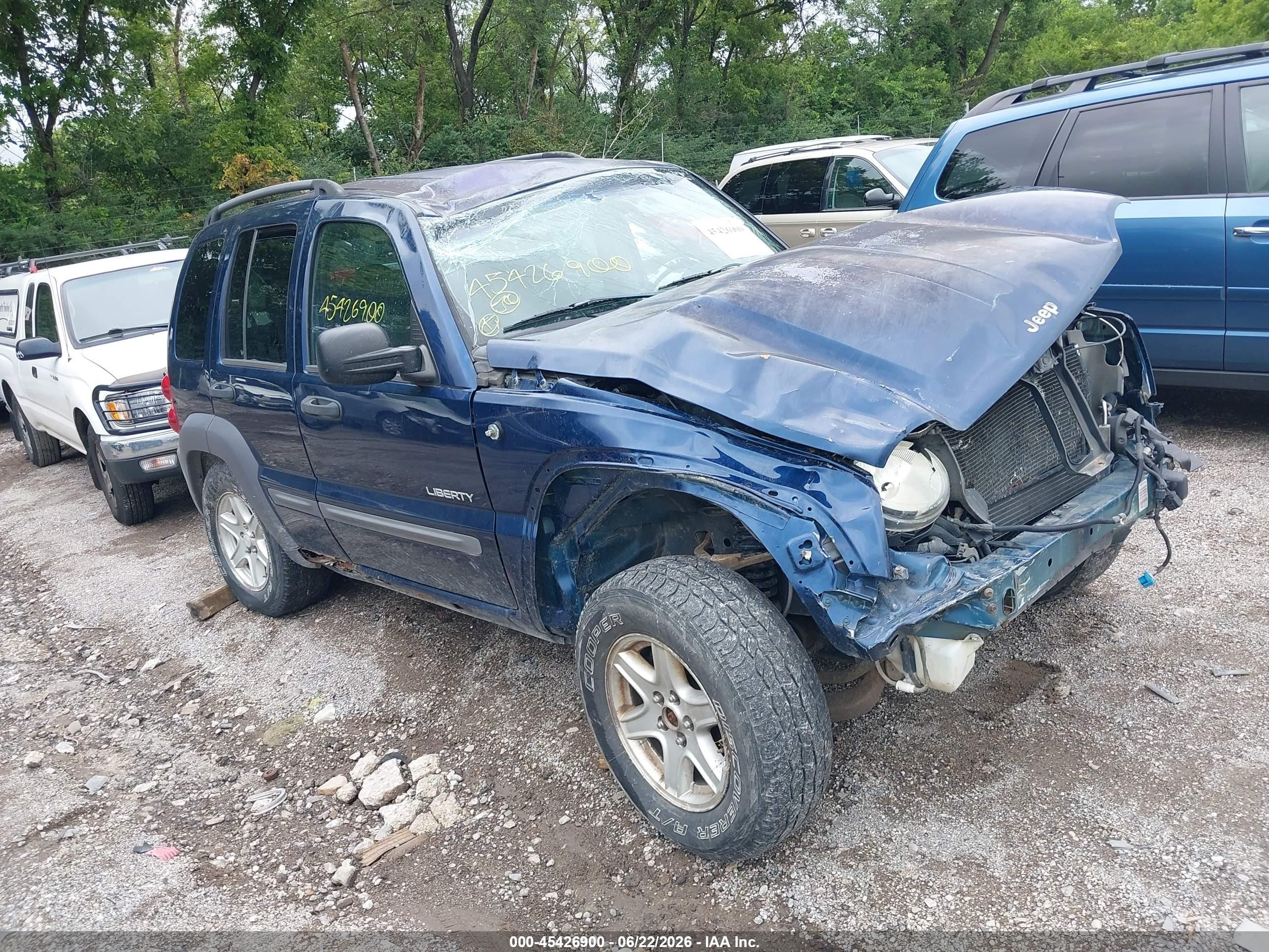 2004 Jeep Liberty Sport Blue vin: 1J4GL48K24W111908
