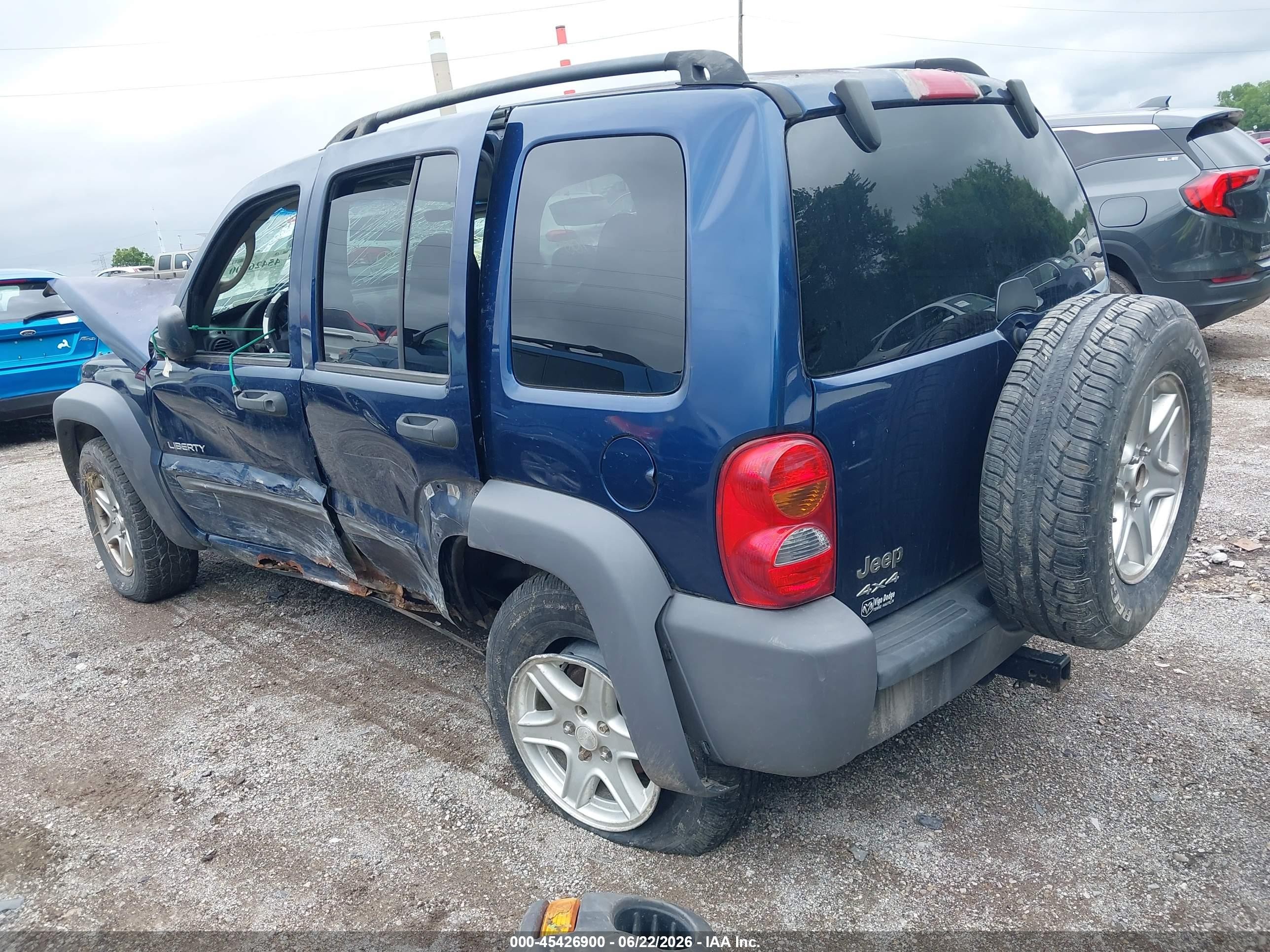 2004 Jeep Liberty Sport Blue vin: 1J4GL48K24W111908
