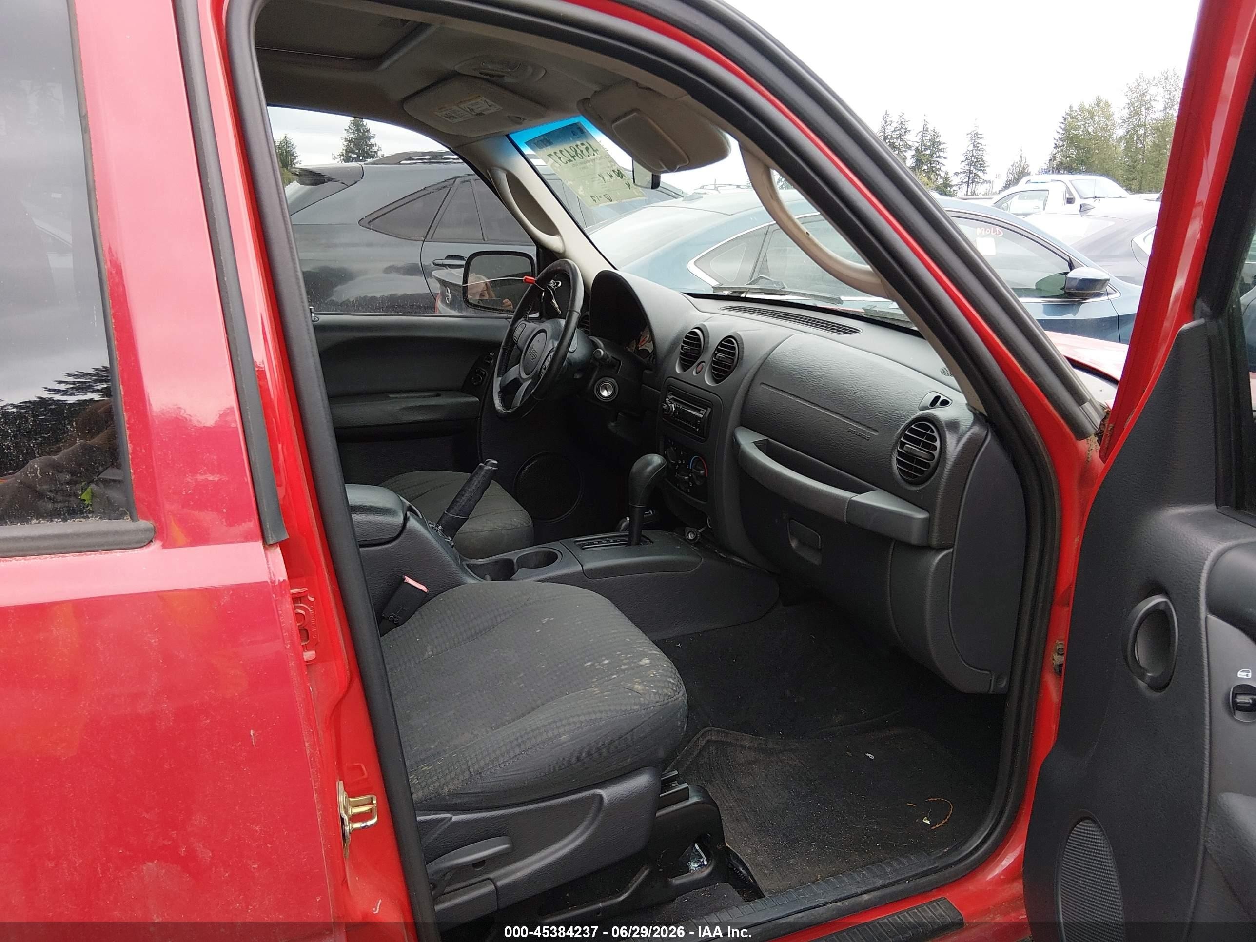 2004 Jeep Liberty Sport Red vin: 1J4GL48K24W201527