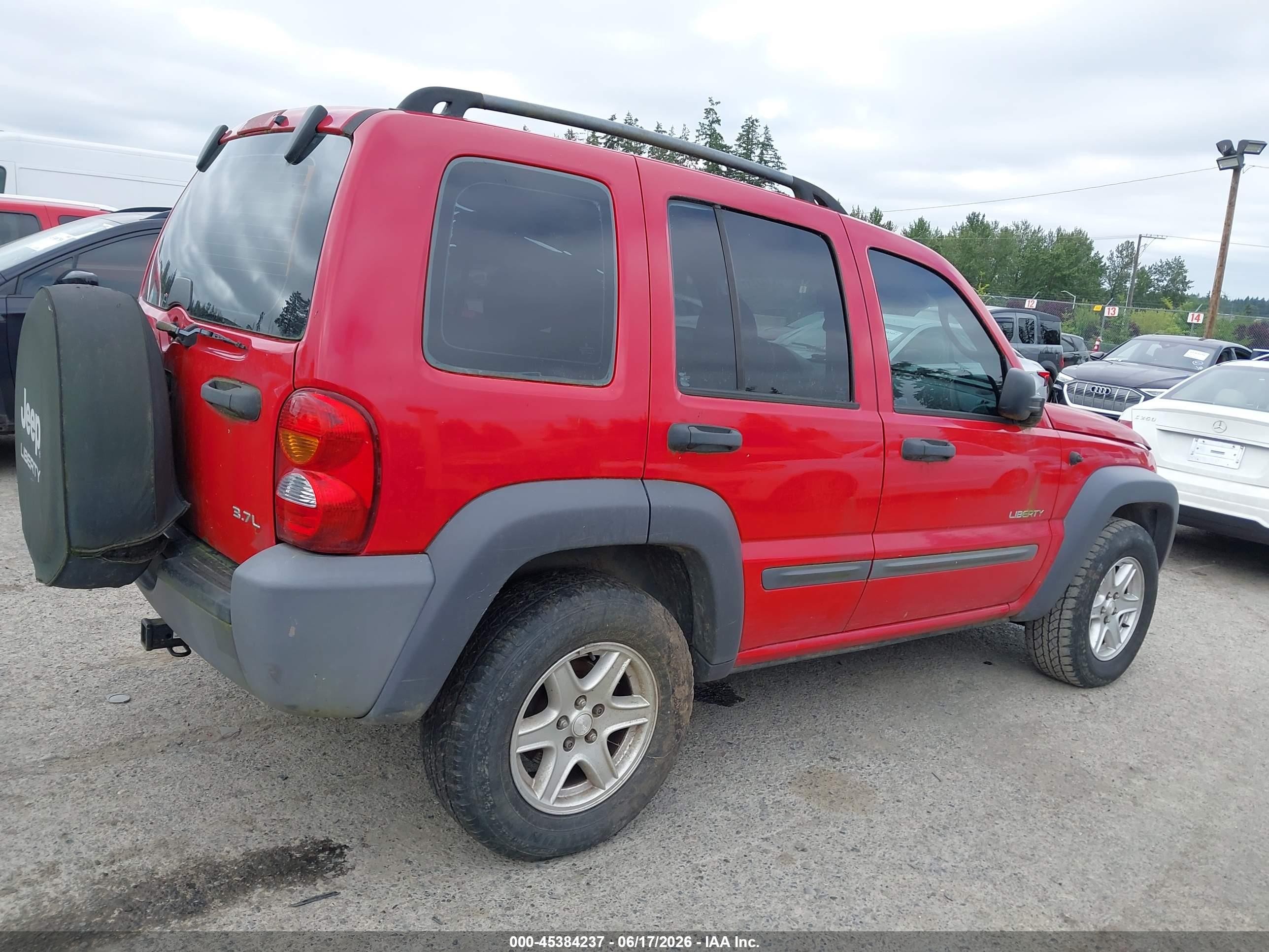 2004 Jeep Liberty Sport Red vin: 1J4GL48K24W201527