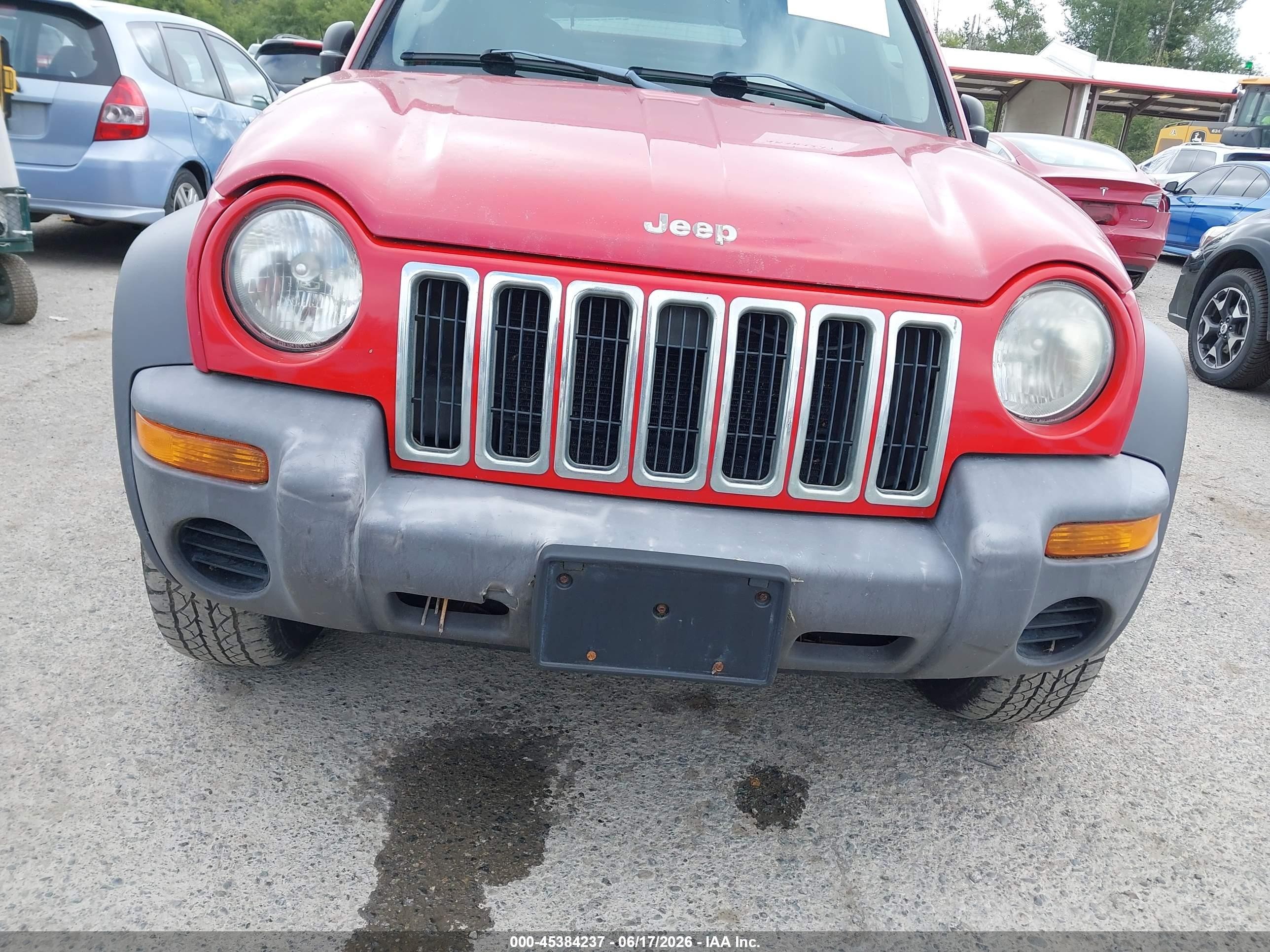 2004 Jeep Liberty Sport Red vin: 1J4GL48K24W201527