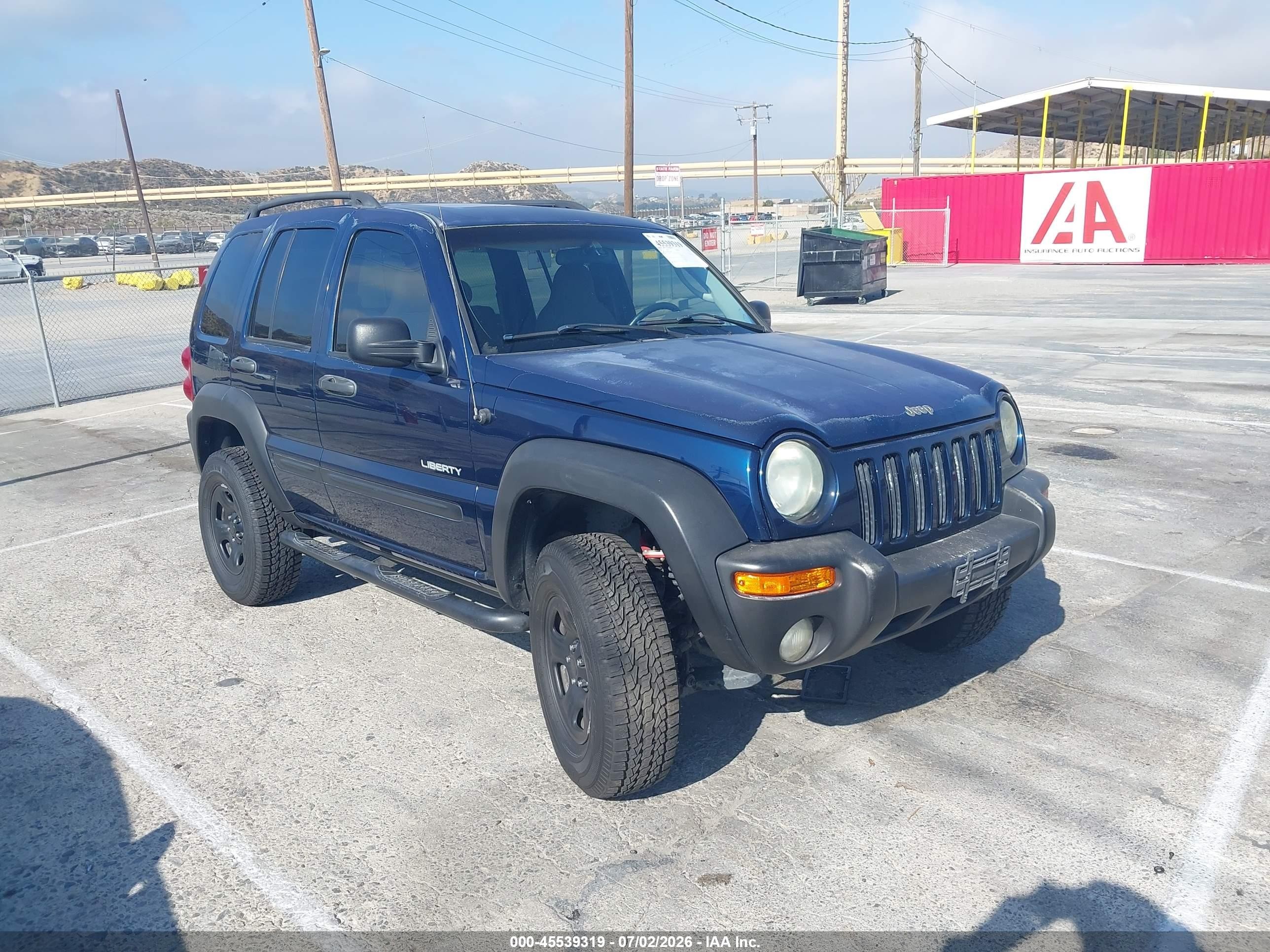 2004 Jeep Liberty Sport Синий vin: 1J4GL48K24W237606