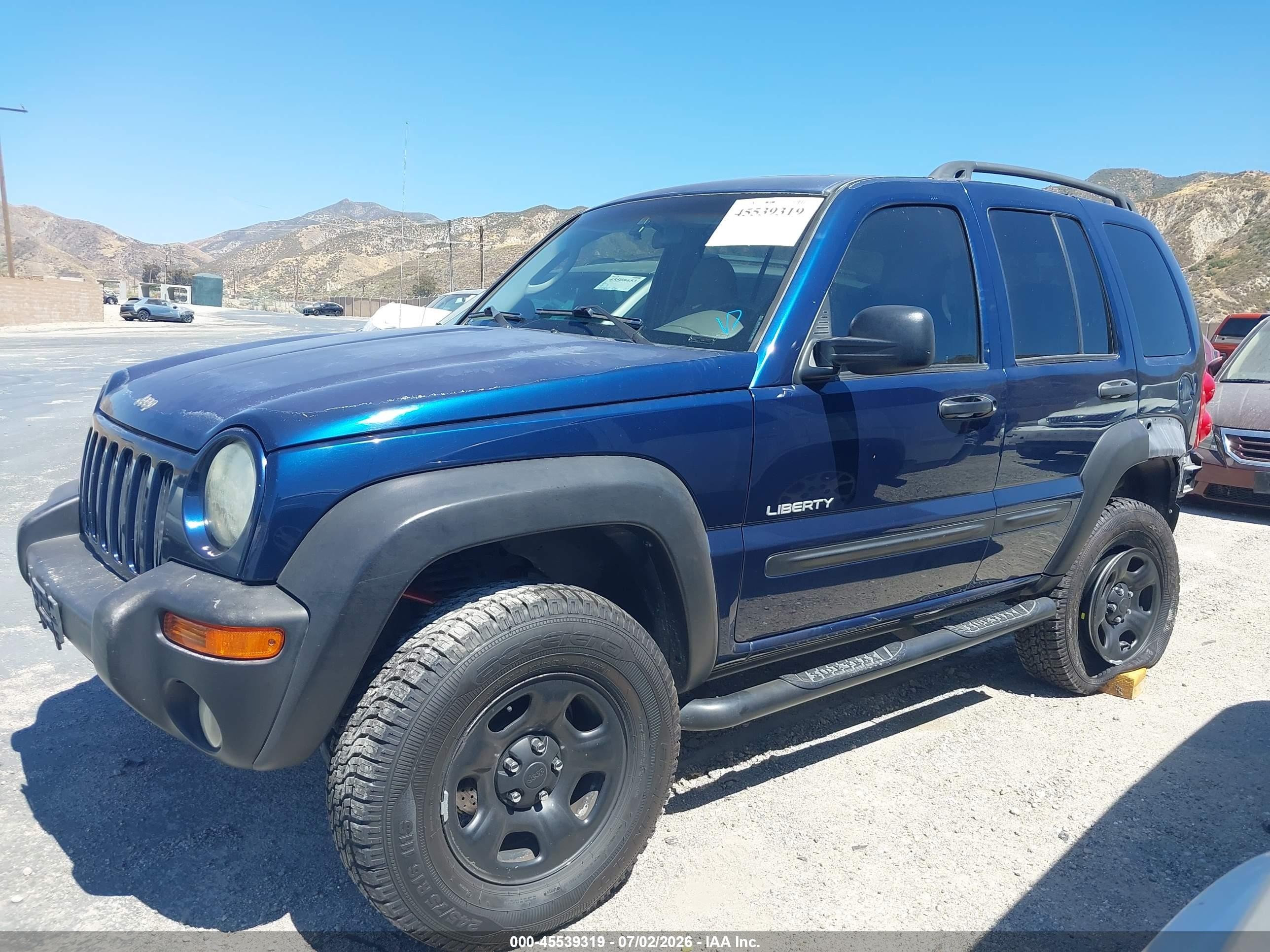 2004 Jeep Liberty Sport Синий vin: 1J4GL48K24W237606