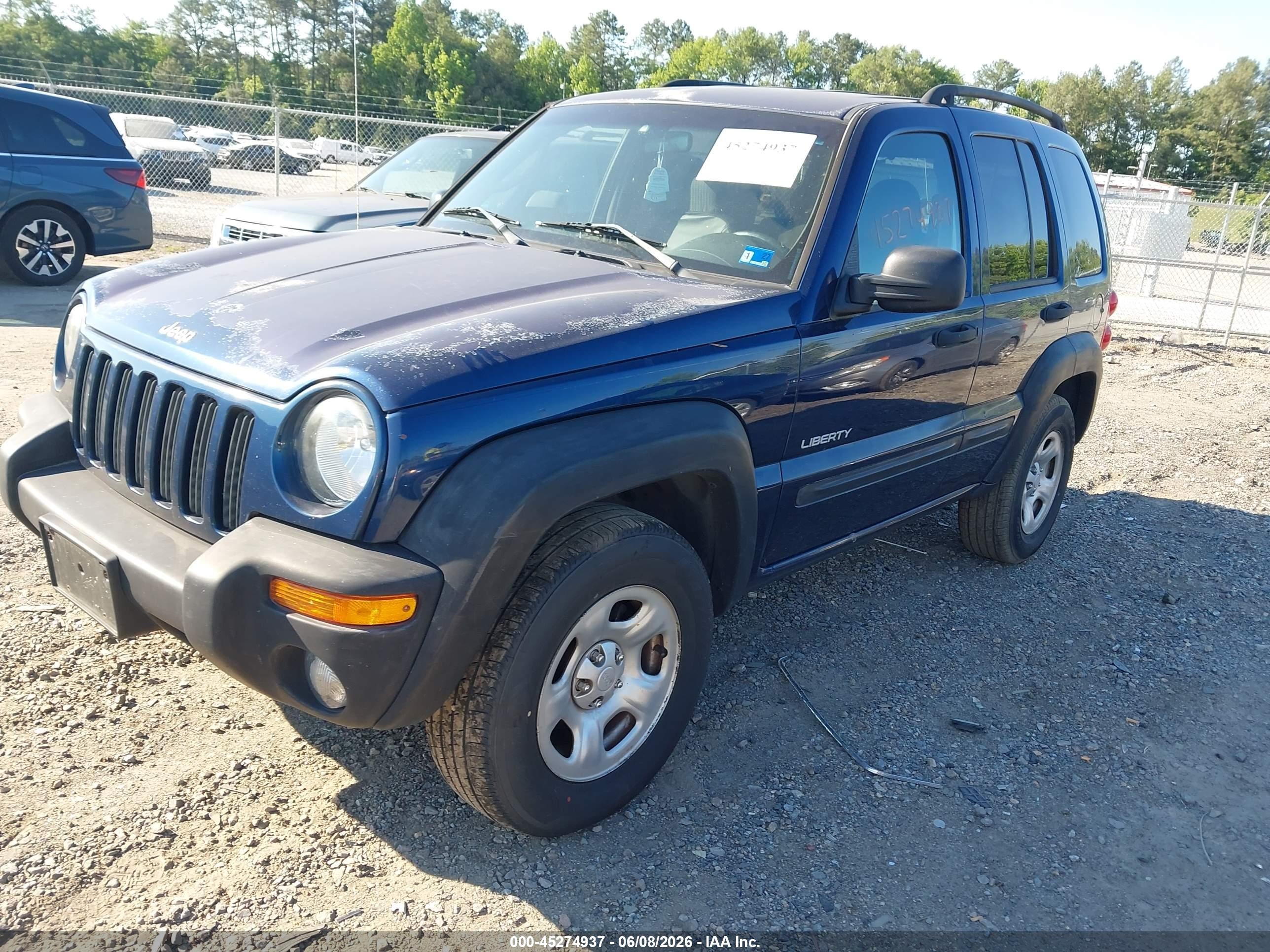 2004 Jeep Liberty Sport Blue vin: 1J4GL48K24W297157