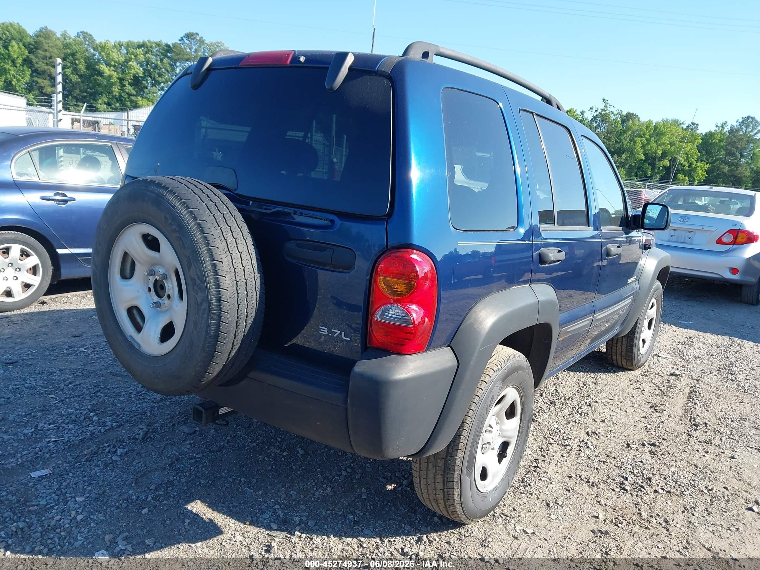 2004 Jeep Liberty Sport Blue vin: 1J4GL48K24W297157