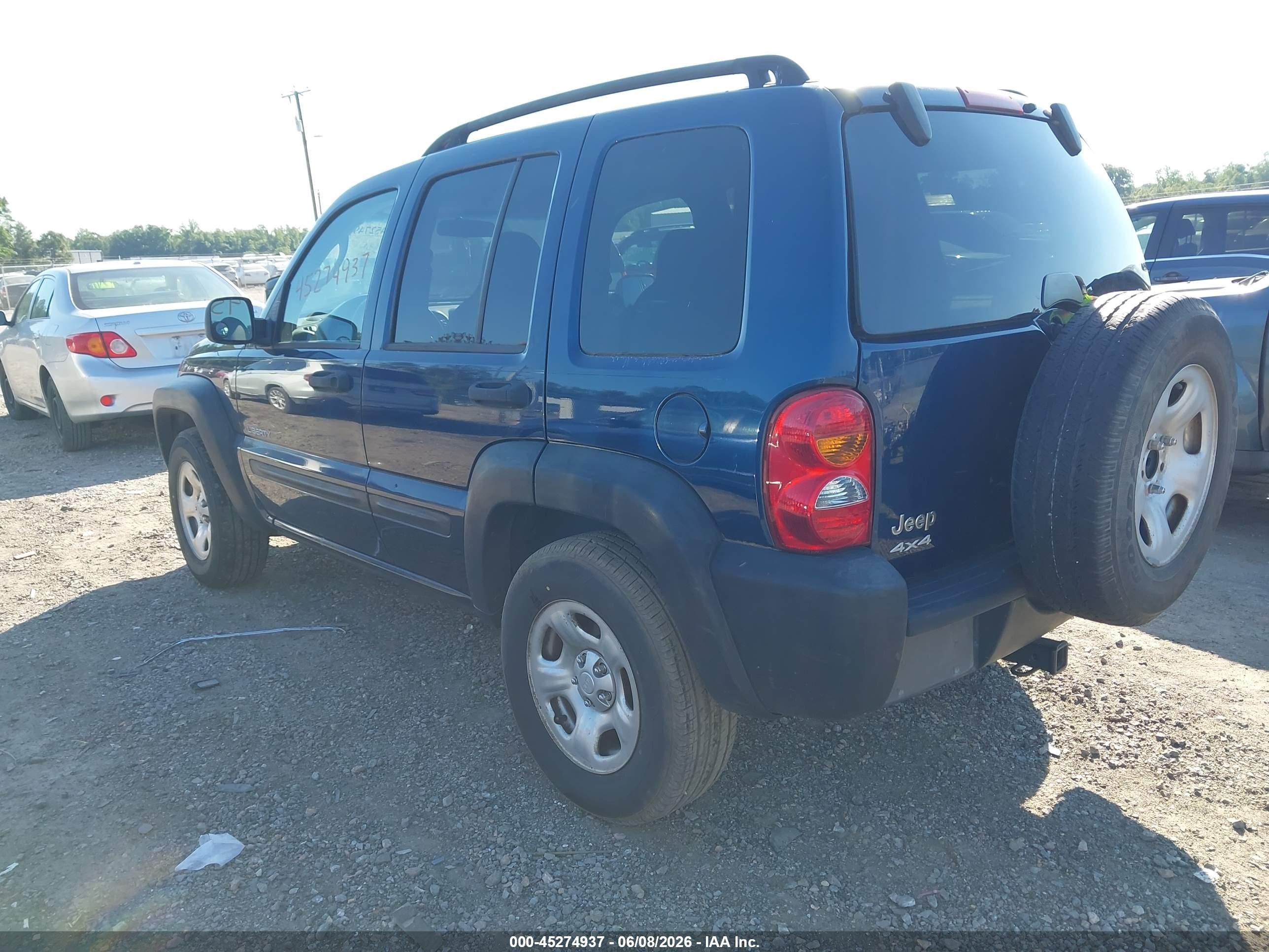 2004 Jeep Liberty Sport Blue vin: 1J4GL48K24W297157
